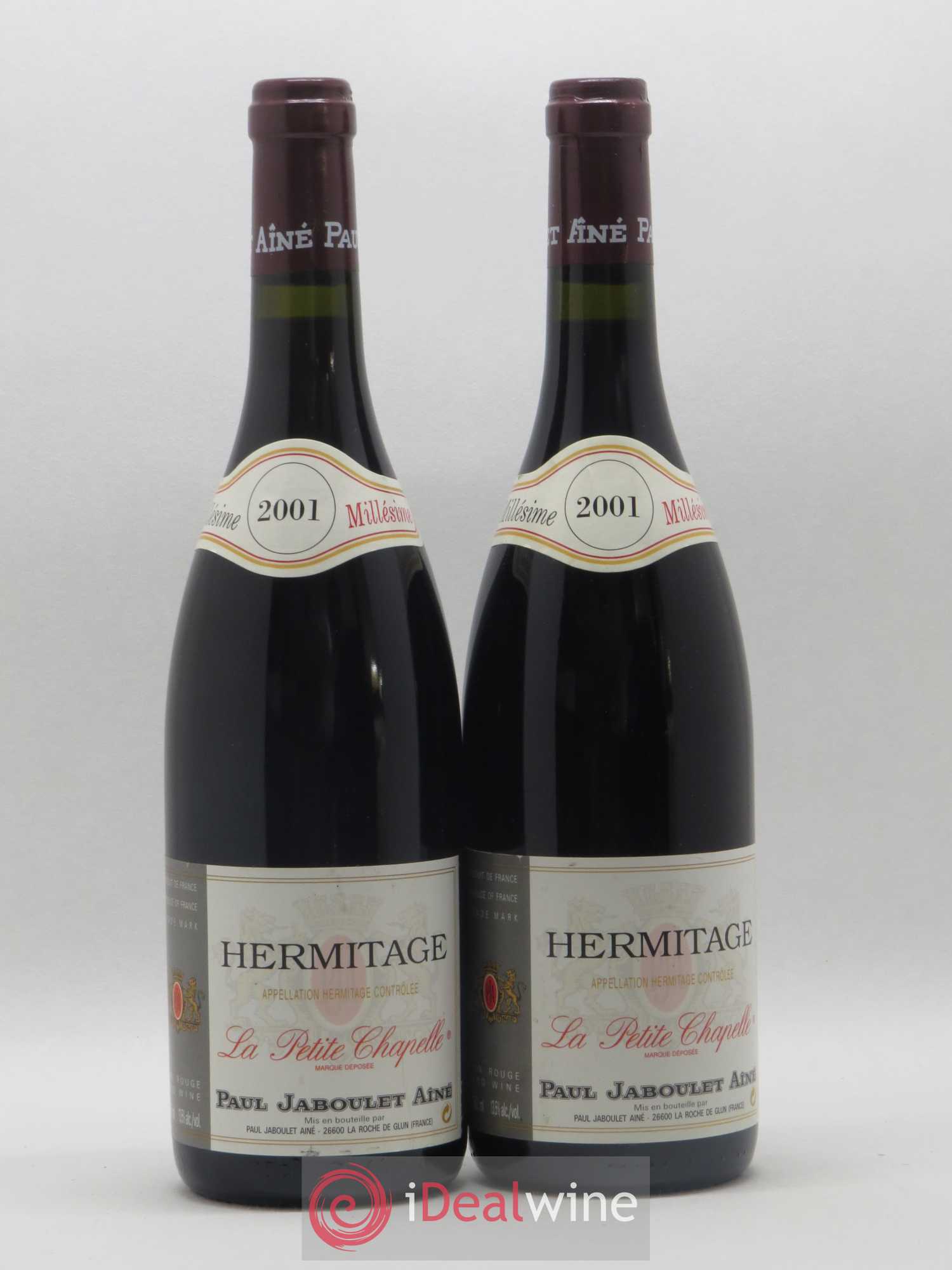 Hermitage La Petite Chapelle Paul Jaboulet Ainé 2001 - Lot de 2 bouteilles - 0