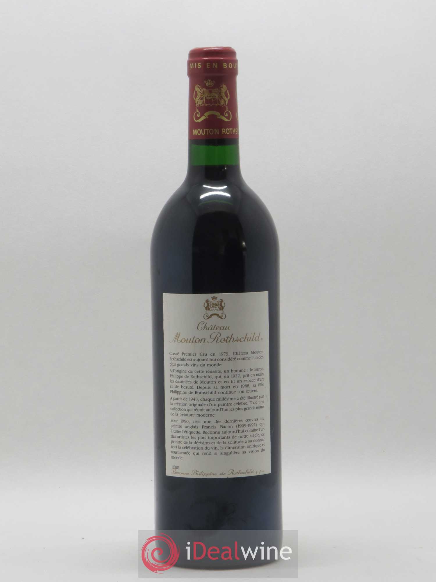 Château Mouton Rothschild 1er Grand Cru Classé 1990 - Lot de 1 bouteille - 1
