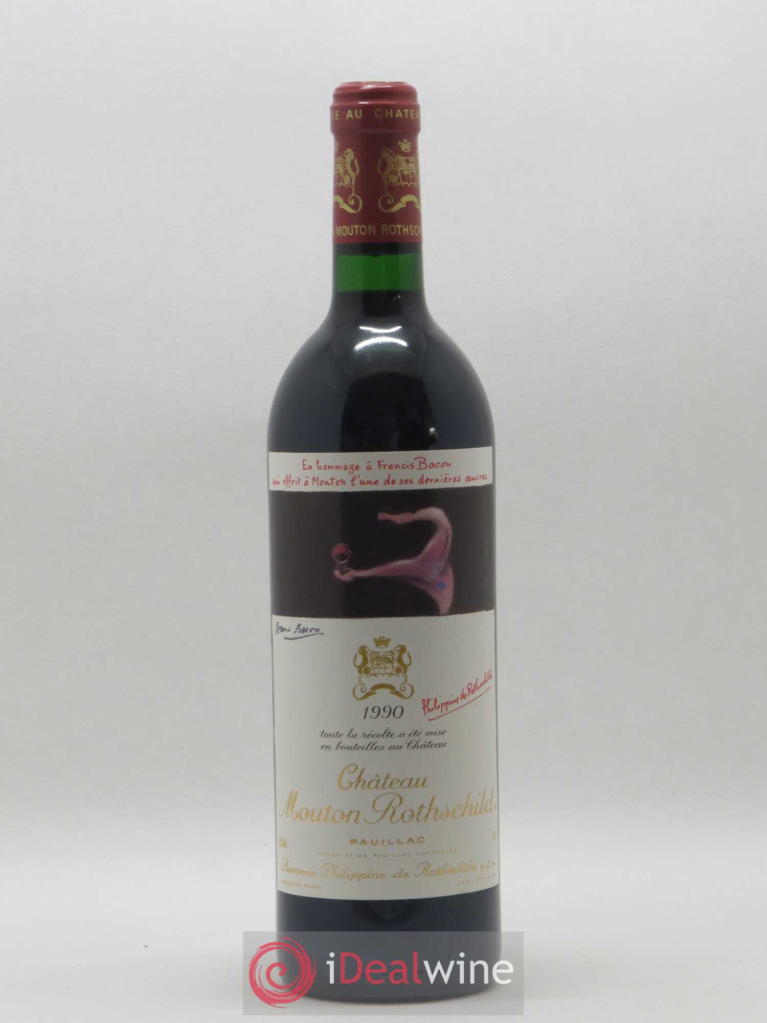 Château Mouton Rothschild 1er Grand Cru Classé 1990 - Lot de 1 bouteille - 0