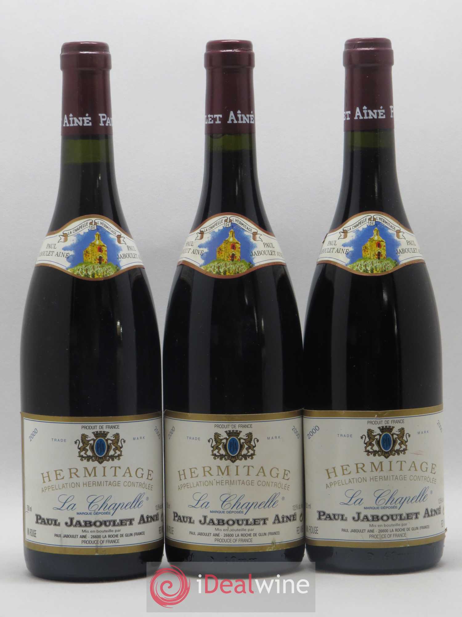 Hermitage La Chapelle Paul Jaboulet Ainé 2000 - Lot de 3 bouteilles - 0