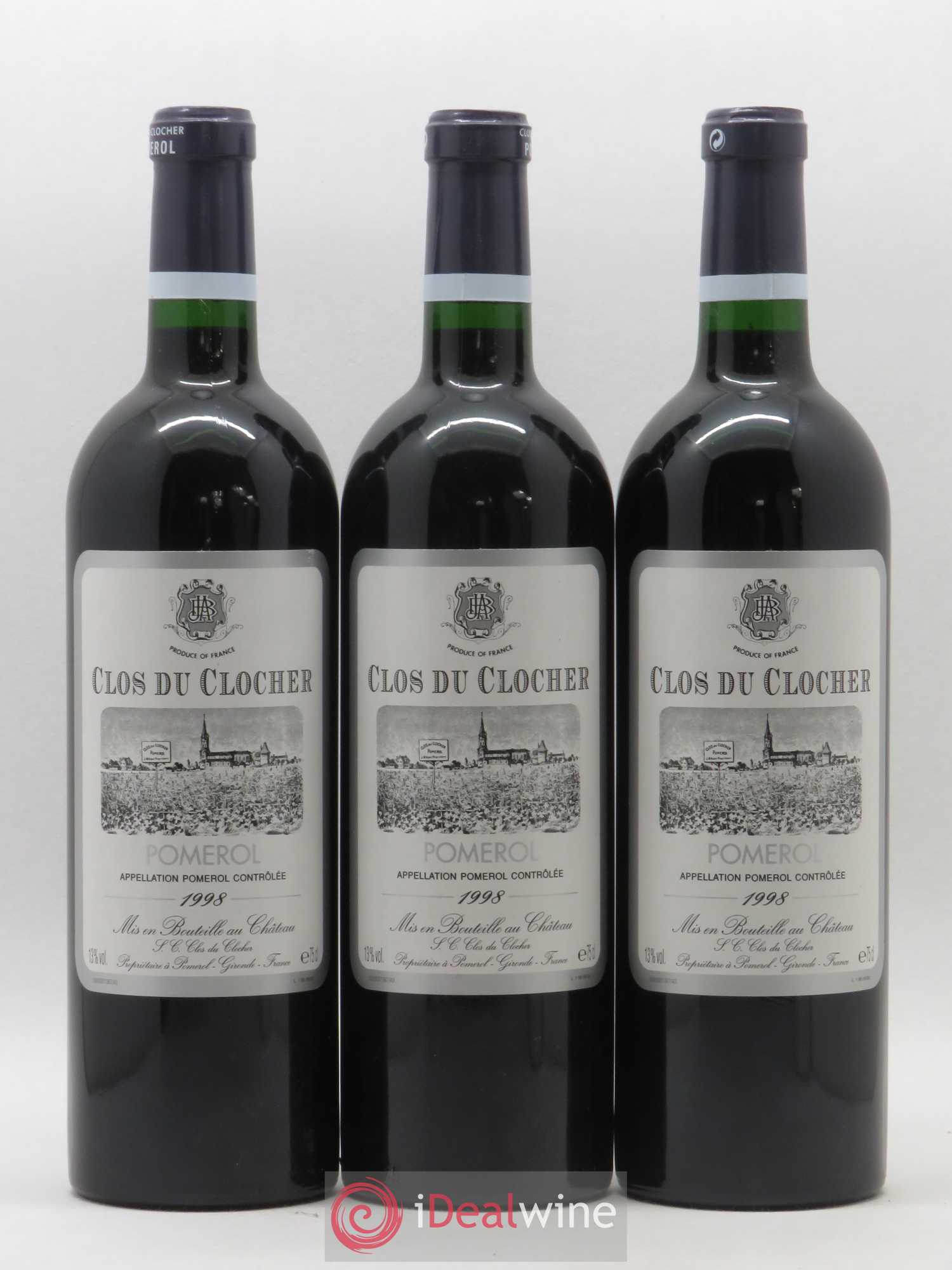 Clos du Clocher 1998 - Lot de 3 bouteilles - 0