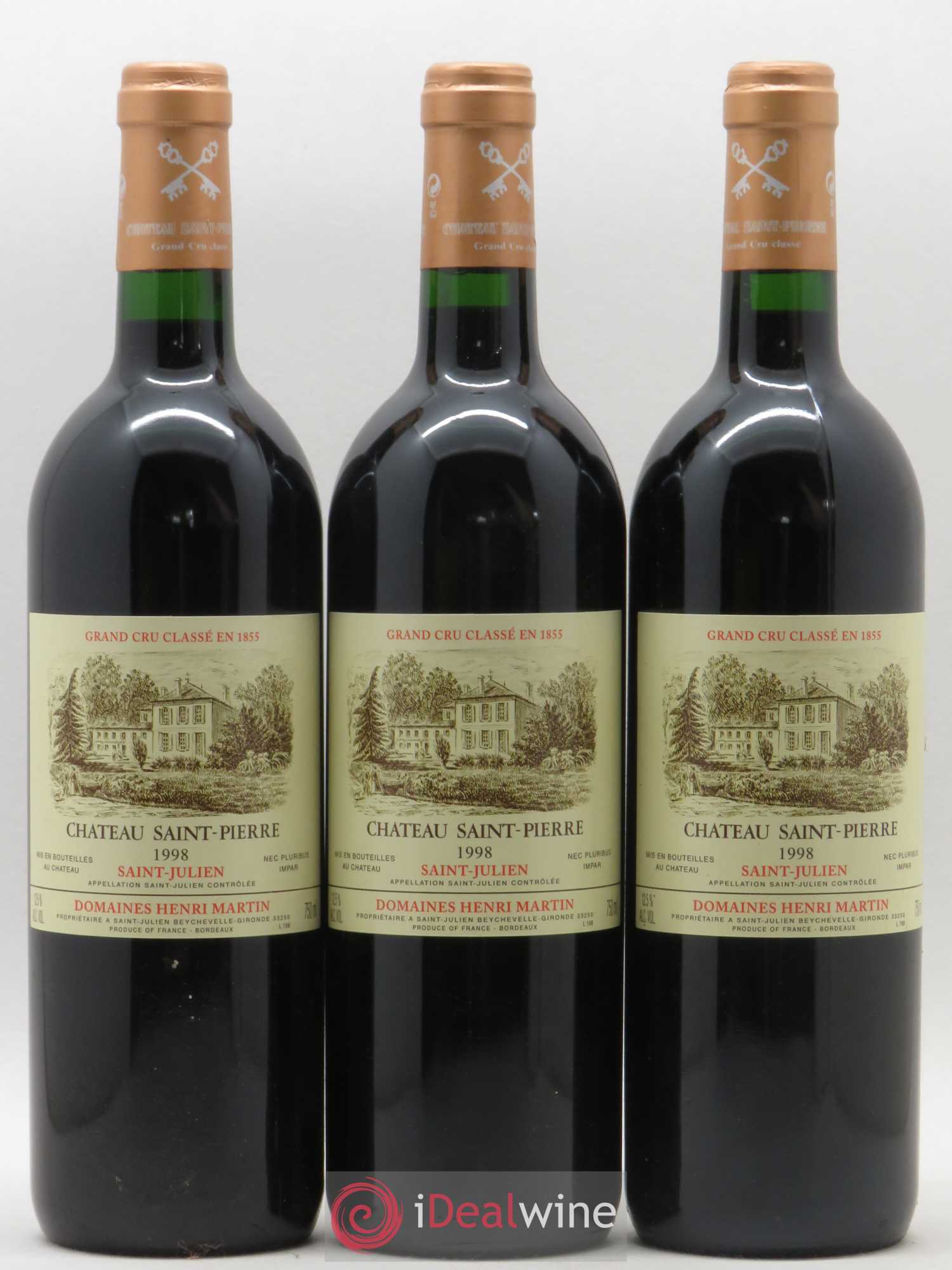 Château Saint-Pierre 1998 - Lot de 3 bouteilles - 0