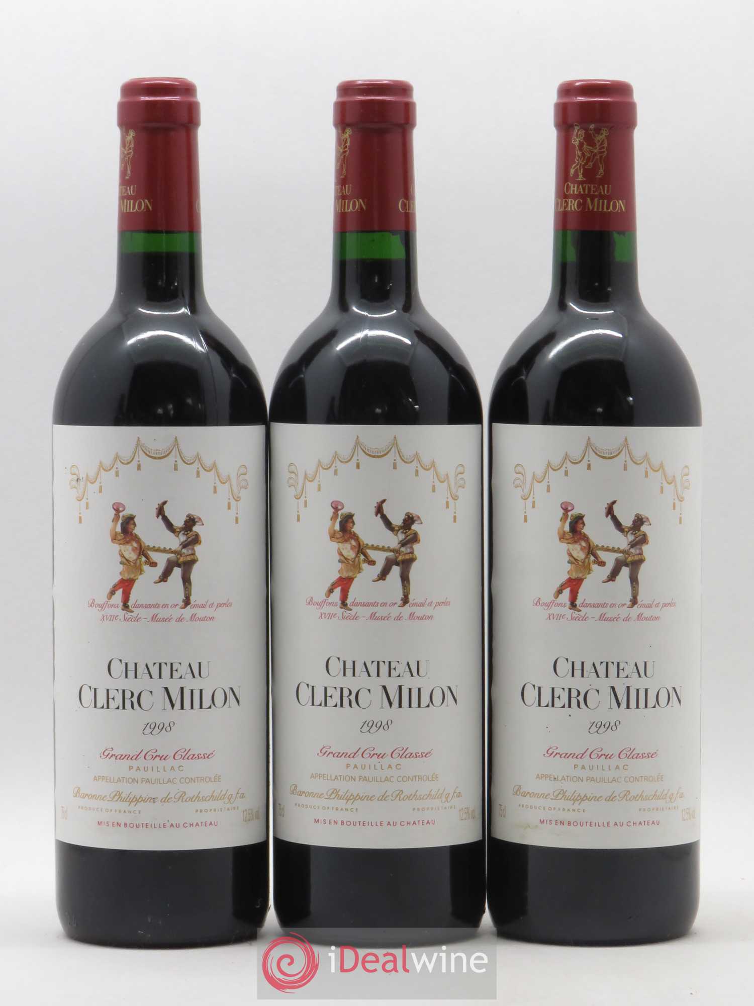 Château Clerc Milon 5ème Grand Cru Classé 1998 - Lot de 6 bouteilles - 2