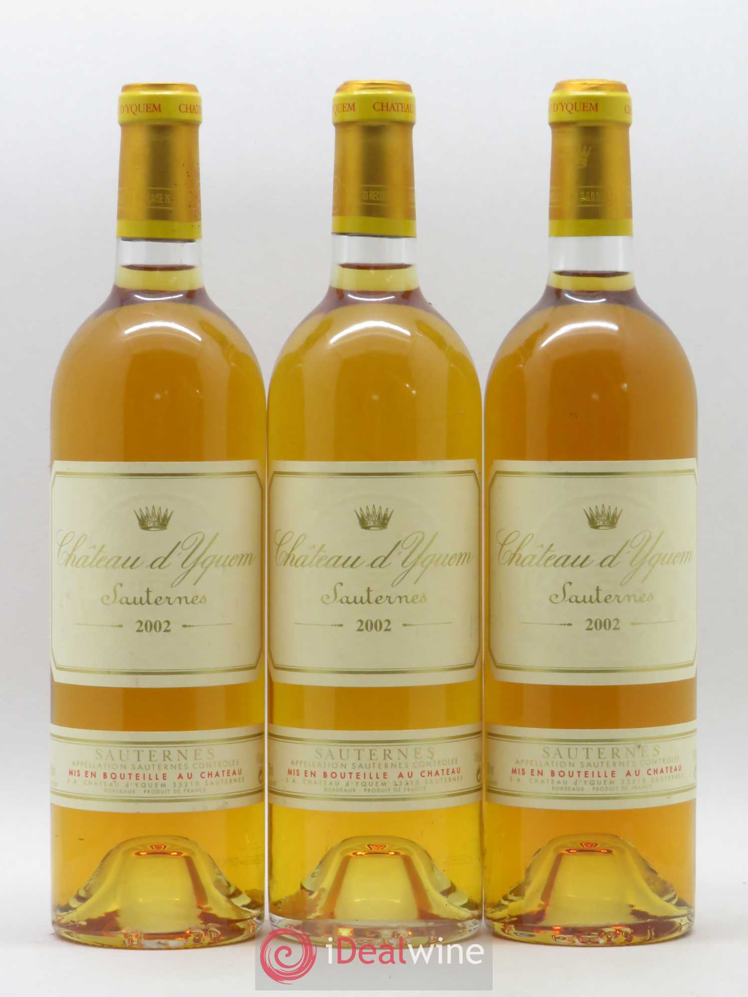 Château d' Yquem 1er Cru Classé Supérieur 2002 - Lotto di 3 bottiglie - 0