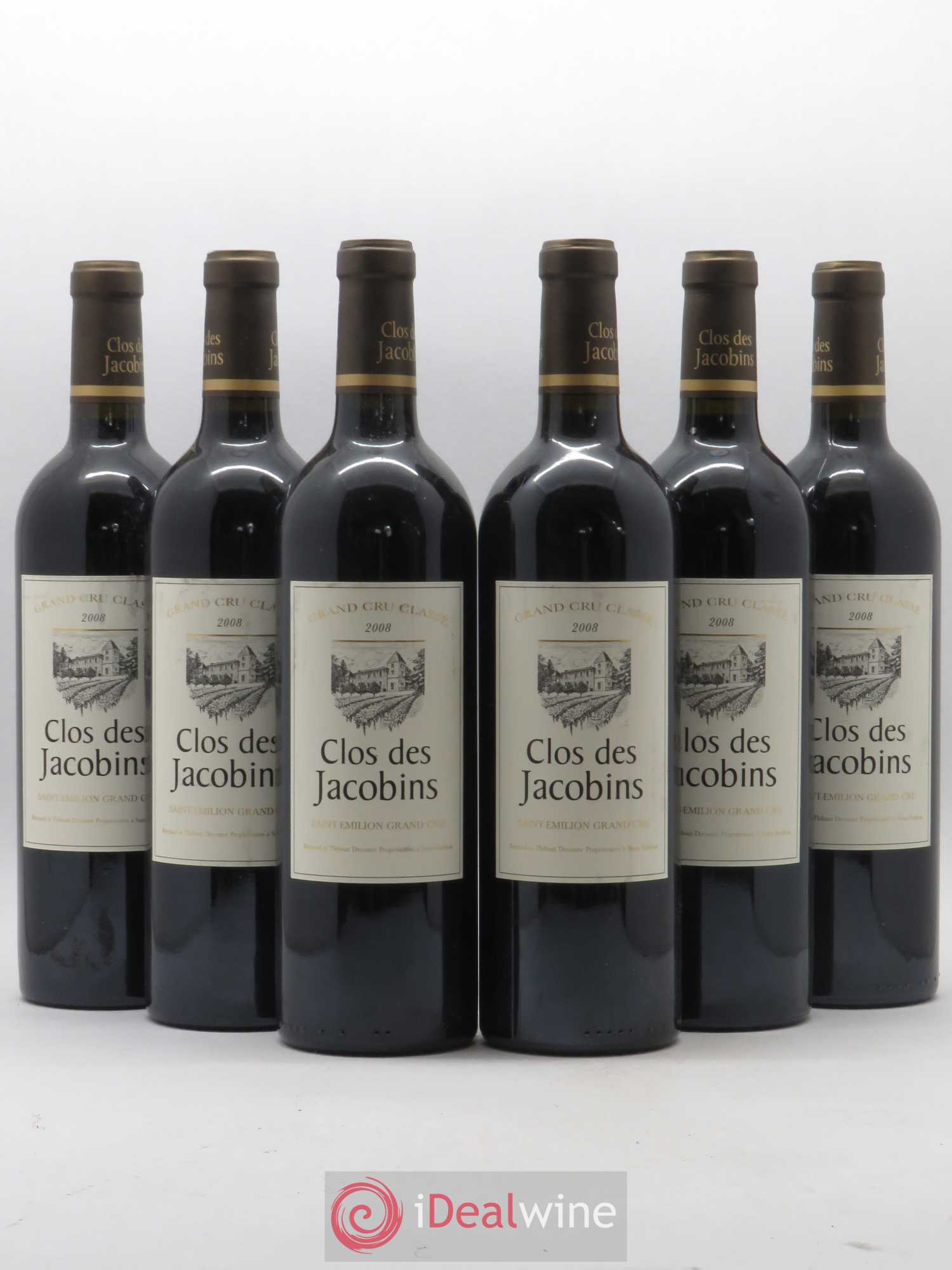 Château Clos des Jacobins Grand Cru Classé 2008 - Lot de 6 bouteilles - 0