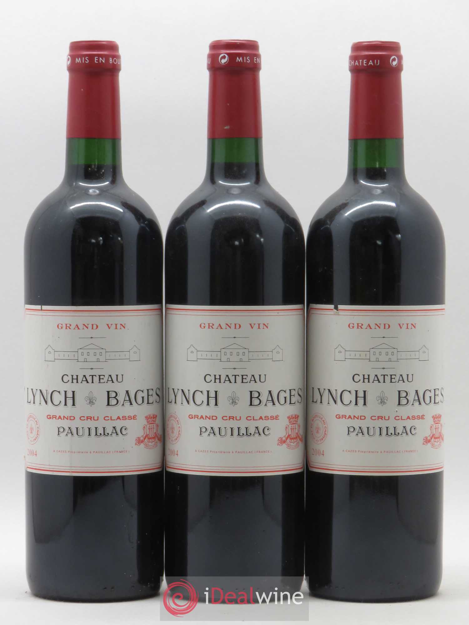 Château Lynch Bages 5ème Grand Cru Classé 2004 - Lot de 3 bouteilles - 0