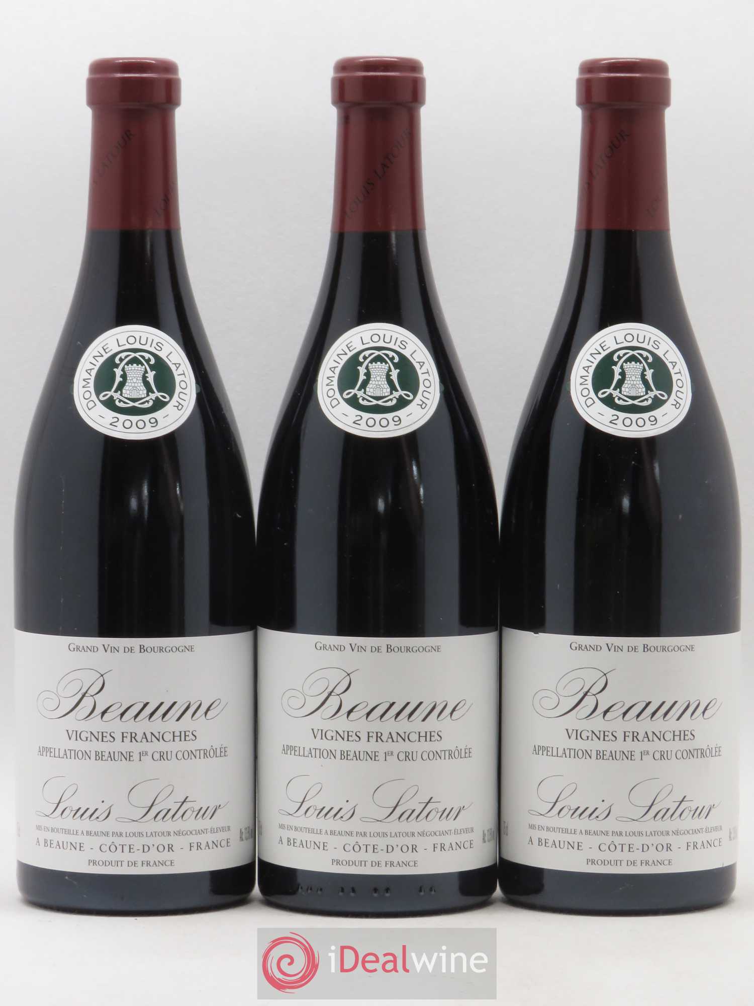 Beaune 1er Cru Vignes Franches Louis Latour 2009 - Lot de 3 bouteilles - 0
