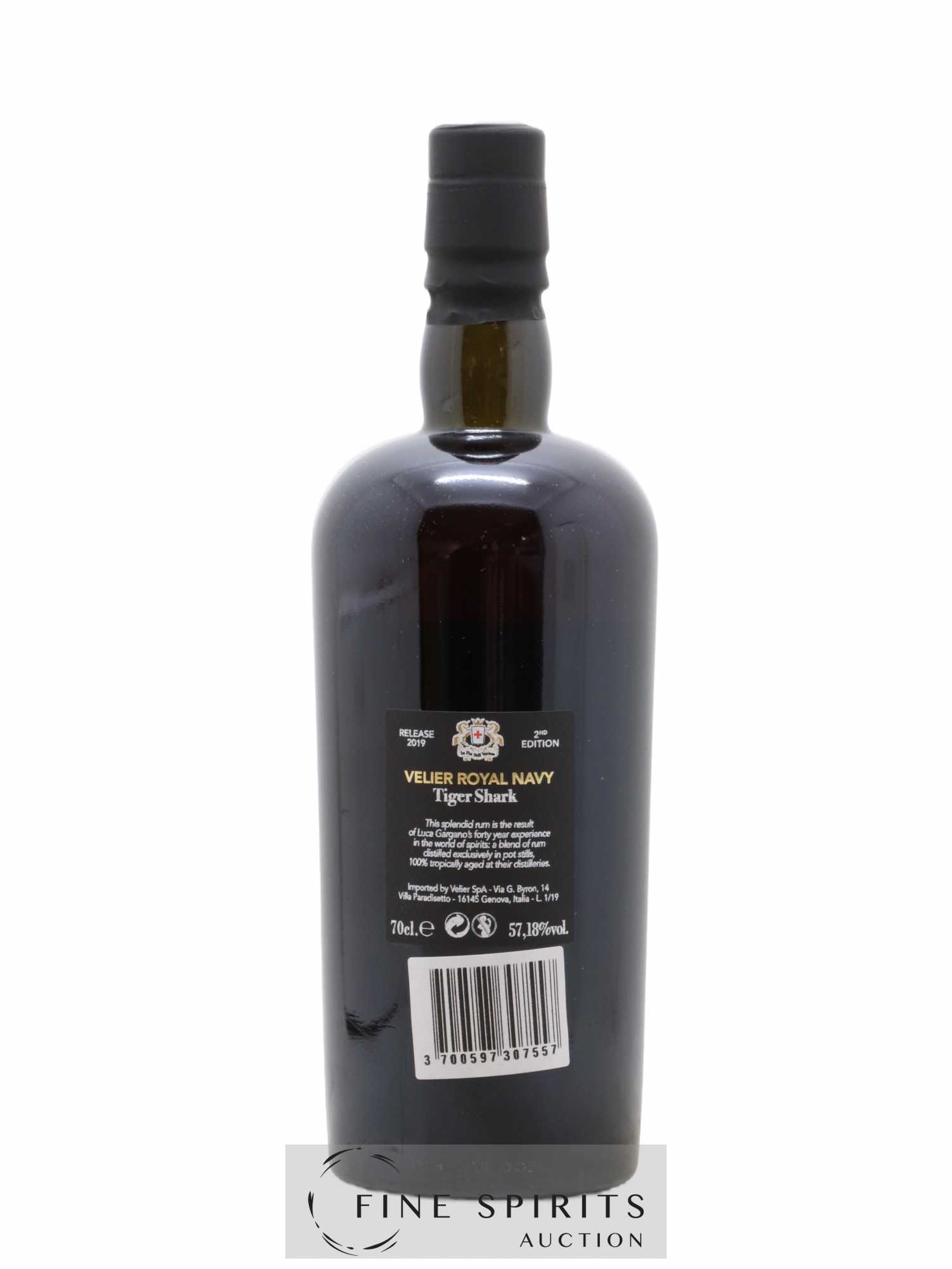 Velier Royal Navy 14 years Of. Tiger Shark 2nd Edition - Release 2019 - Lot de 1 bouteille - 2