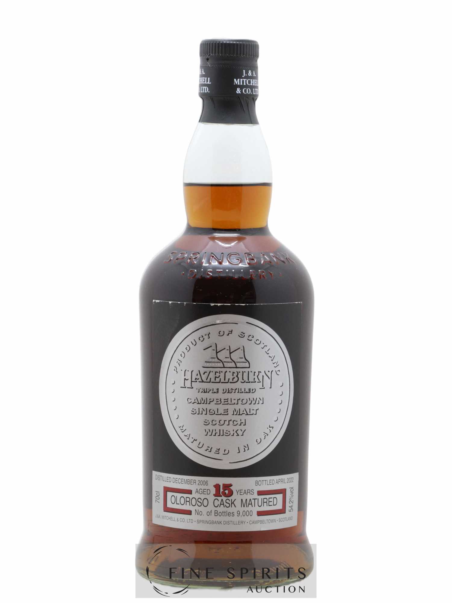 Hazelburn 15 years 2006 Of. Oloroso Cask Matured One of 9000 - bottled 2022 Triple Distilled - Lot de 1 bouteille - 0