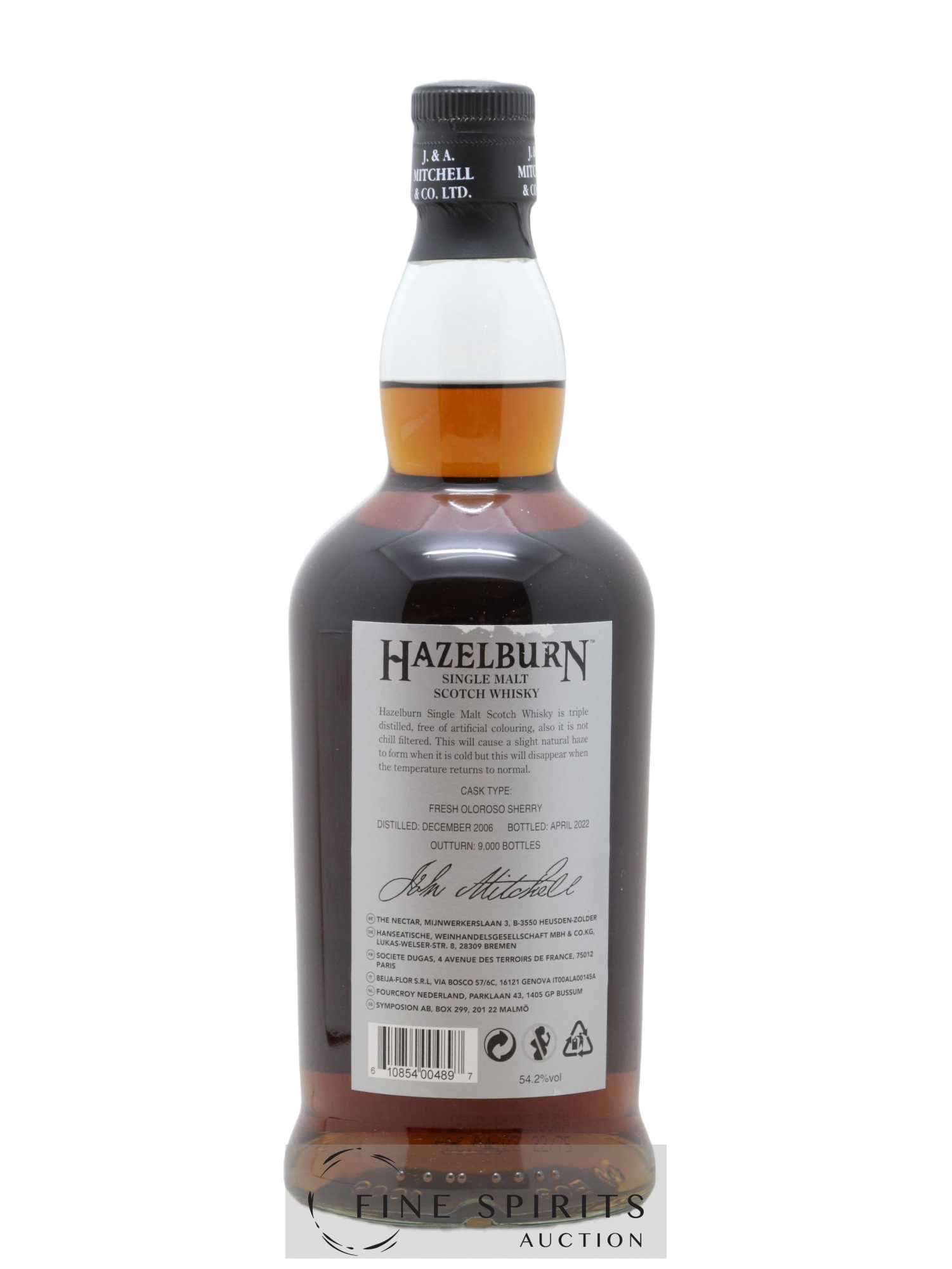 Hazelburn 15 years 2006 Of. Oloroso Cask Matured One of 9000 - bottled 2022 Triple Distilled - Lot de 1 bouteille - 1