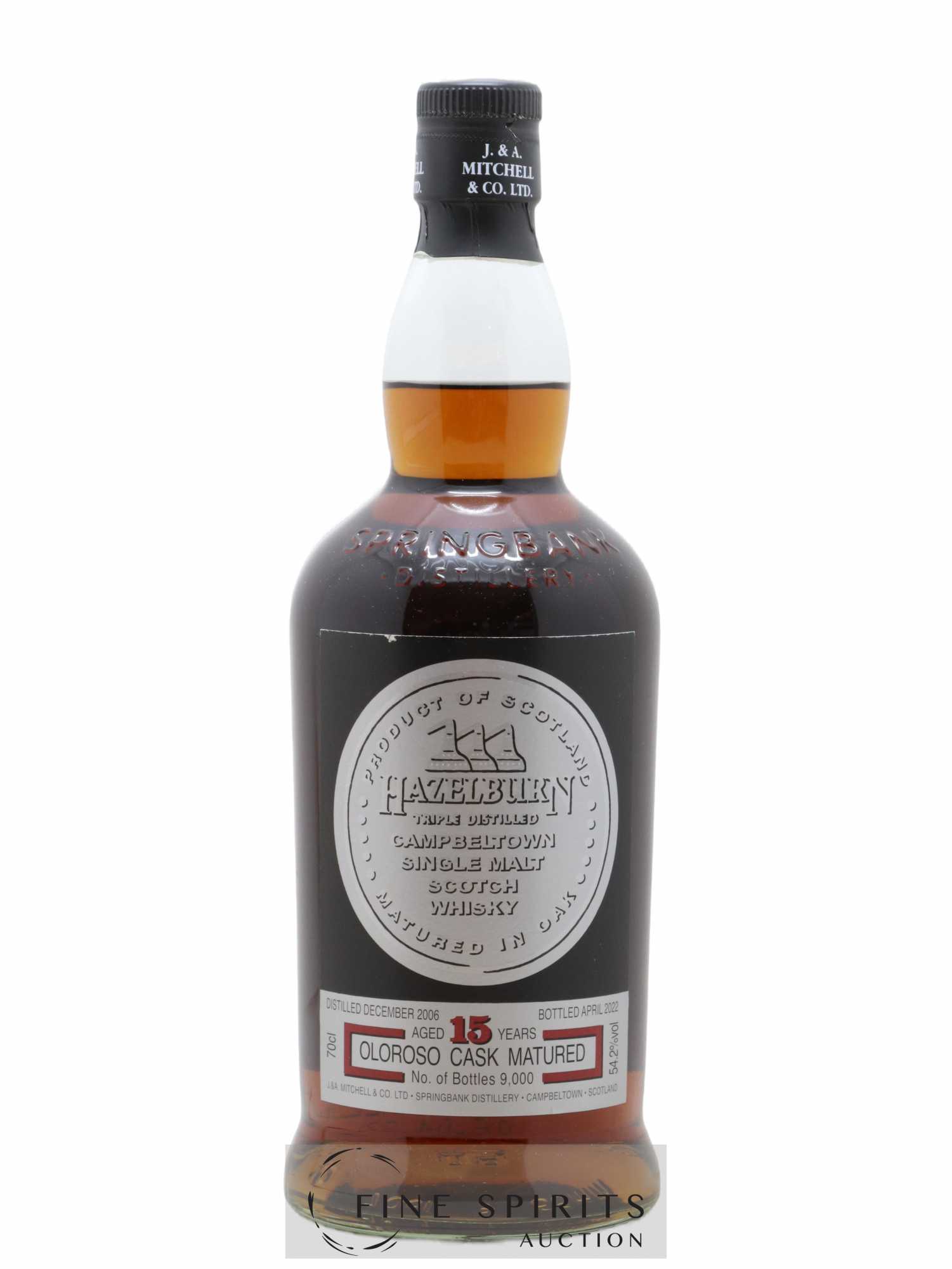 Hazelburn 15 years 2006 Of. Oloroso Cask Matured One of 9000 - bottled 2022 Triple Distilled - Lot de 1 bouteille - 0