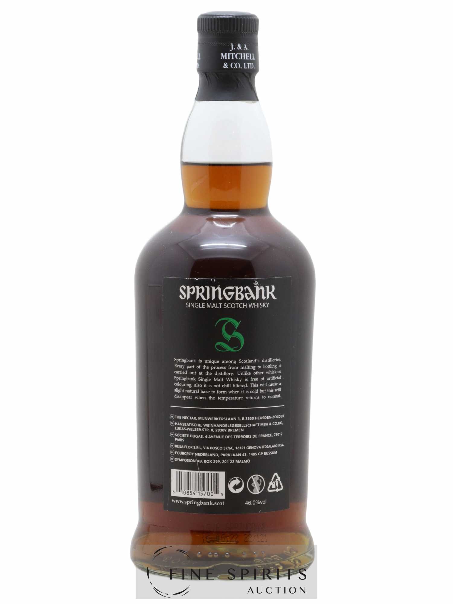 Springbank 15 years Of. Green Label - Posten von 1 Flasche - 1