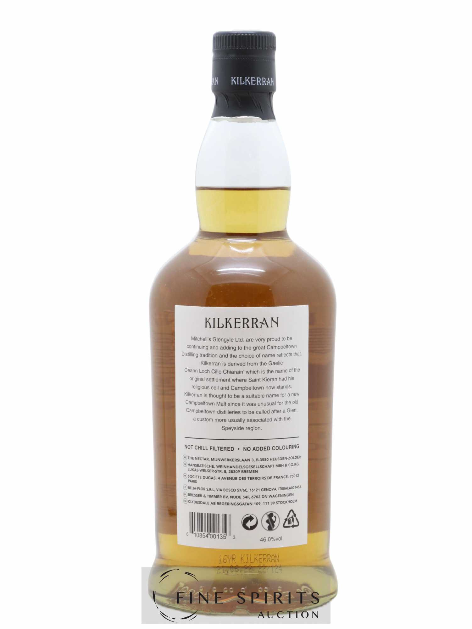 Kilkerran 16 years Of. - Lot de 1 bouteille - 1