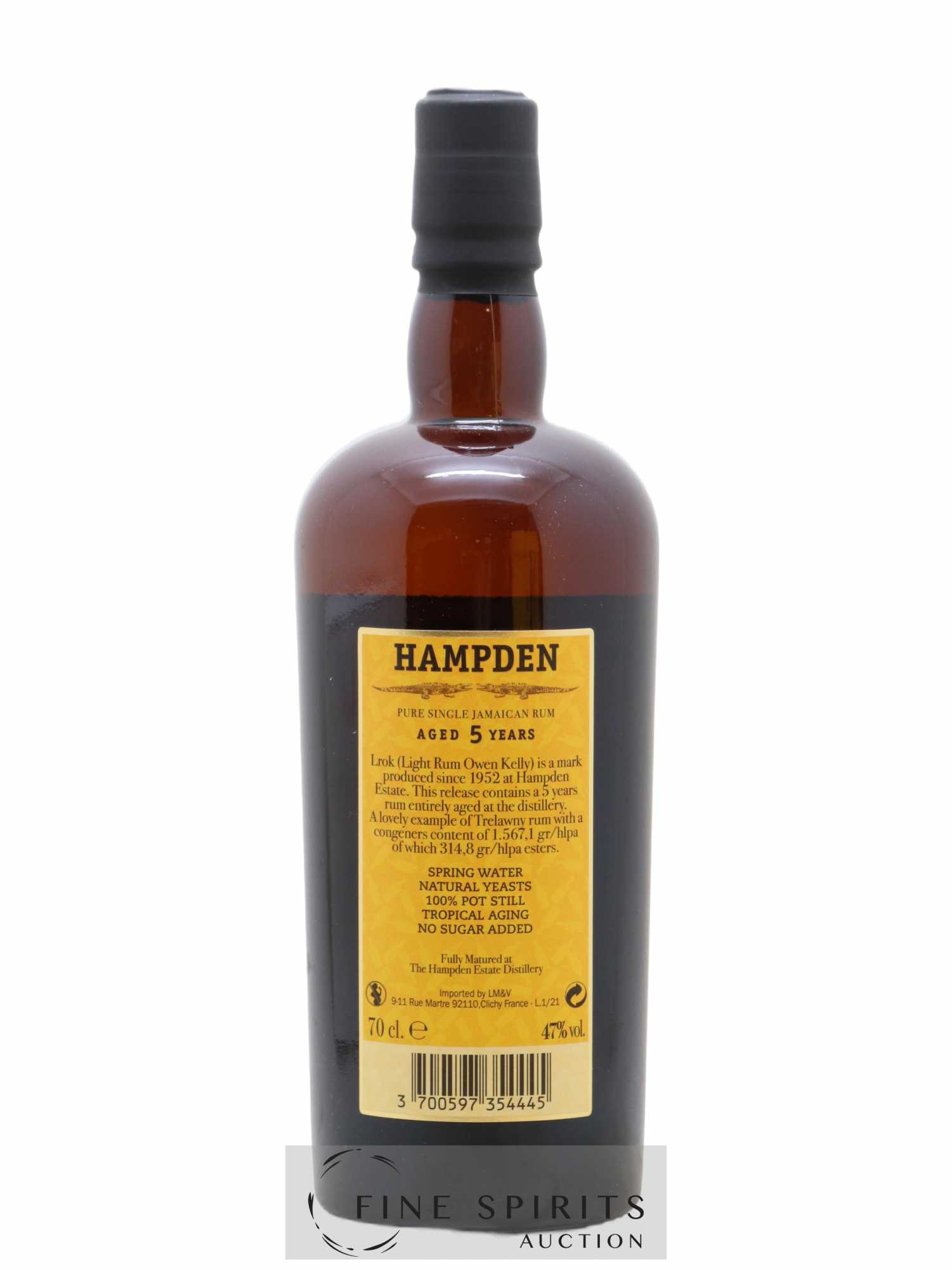 Hampden 5 years 2016 Of. The Younger mark LROK bottled 2021 - Lot de 1 bouteille - 2