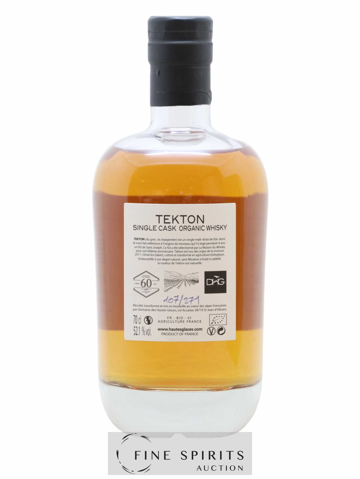 Domaine des Hautes Glaces 2011 Of. Tekton Single Cask - One of 271 bottles Les Gabert - Moisson - Lot de 1 bouteille - 2
