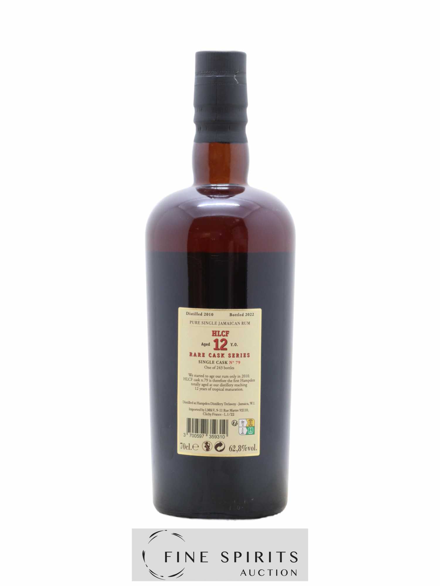 Hampden 12 years 2010 Of. HLCF Single Cask n°79 - One of 243 - bottled 2022 Rare Cask Series - Lot de 1 bouteille - 2