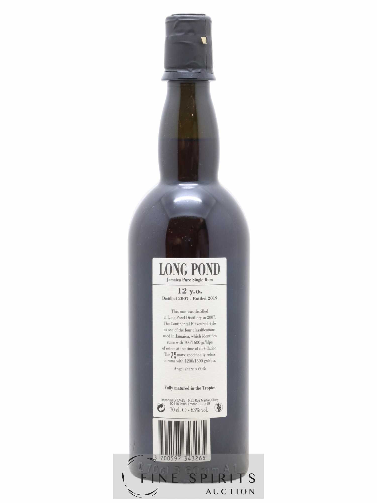 Long Pond 12 years 2007 Of. Mark TECA - One of 3560 - bottled 2019 LM&V National Rums of Jamaica - Lot de 1 bouteille - 1