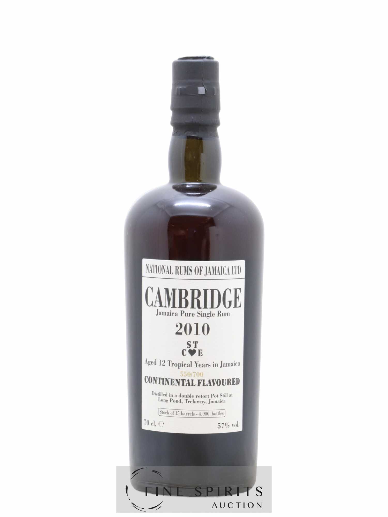 Cambridge 12 years 2010 Of. Mark ST C E - One of 4900 - bottled 2022 LM&V National Rums of Jamaica - Lot de 1 bouteille - 1