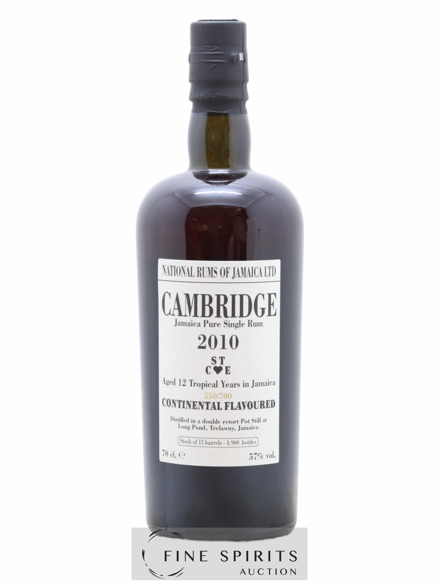 Cambridge 12 years 2010 Of. Mark ST C E - One of 4900 - bottled 2022 LM&V National Rums of Jamaica - Lot de 1 bouteille - 1