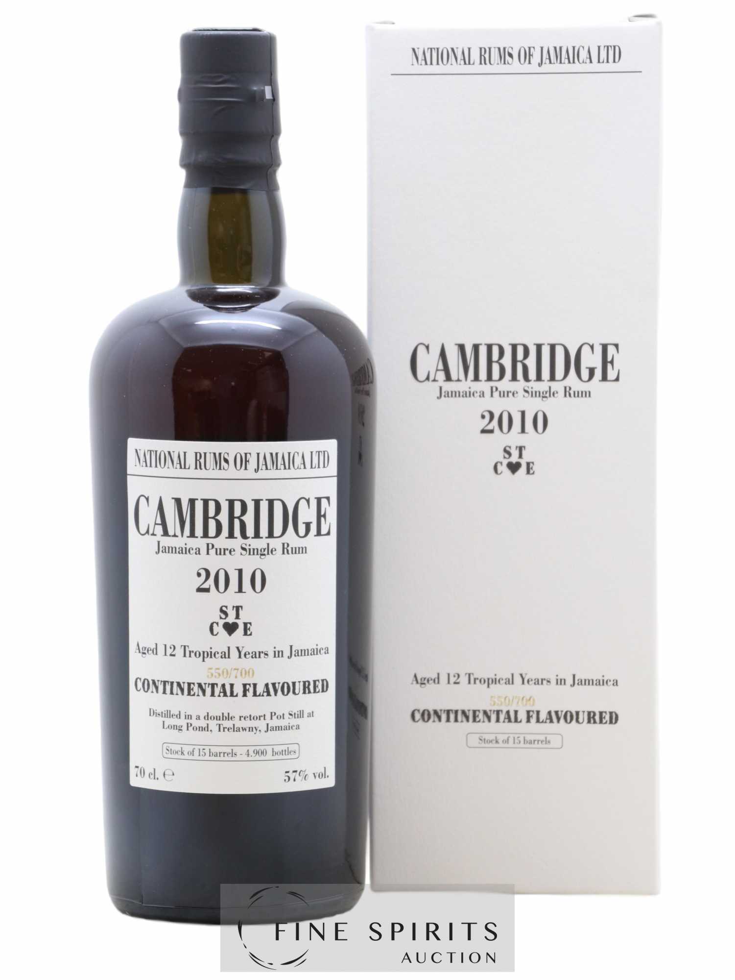Cambridge 12 years 2010 Of. Mark ST C E - One of 4900 - bottled 2022 LM&V National Rums of Jamaica - Lot de 1 bouteille - 0