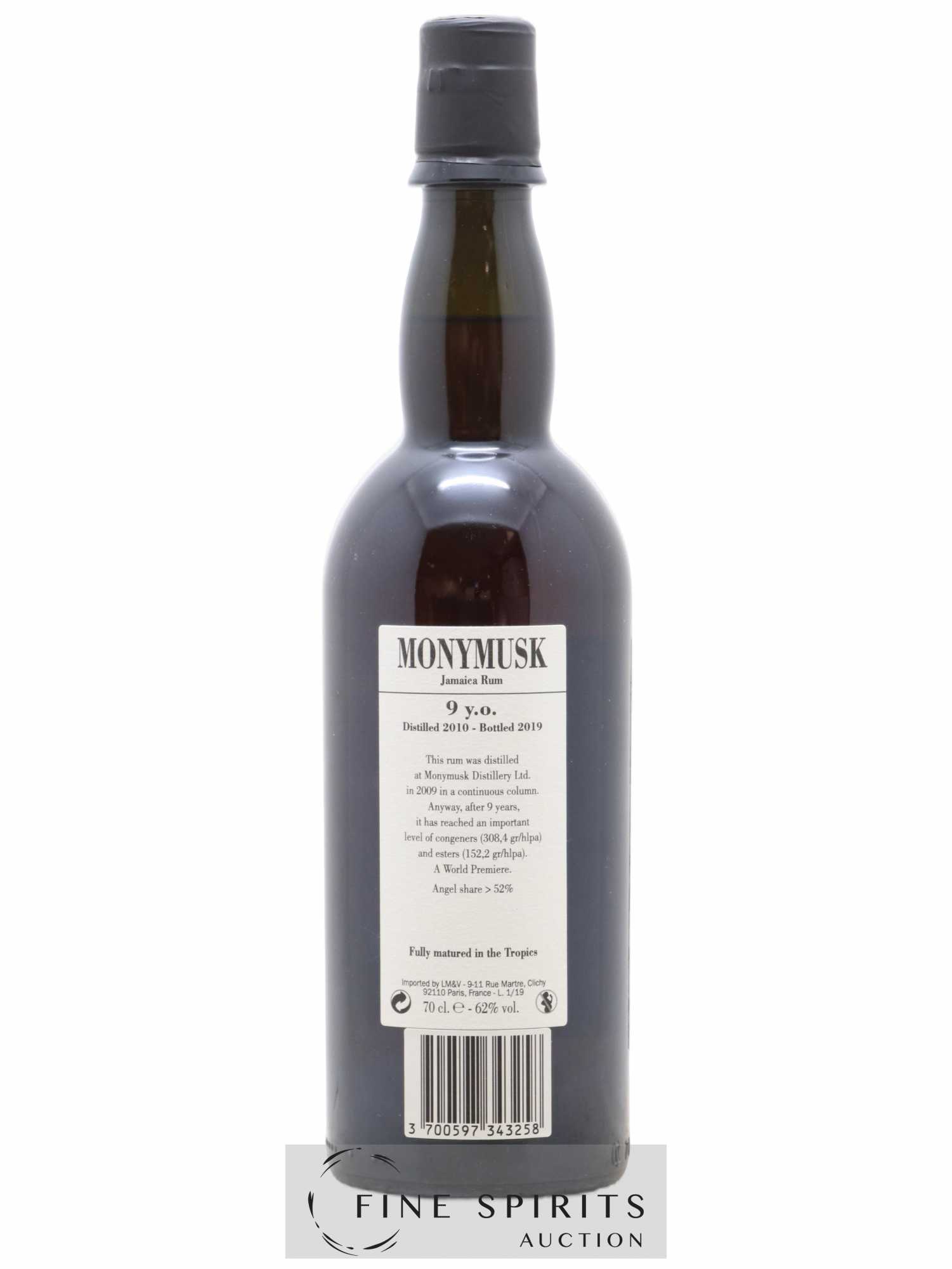 Monymusk 9 years 2010 Velier Column Still Mark MBS - One of 4660 - bottled 2019 LM&V National Rums of Jamaica - Lot de 1 bouteille - 1