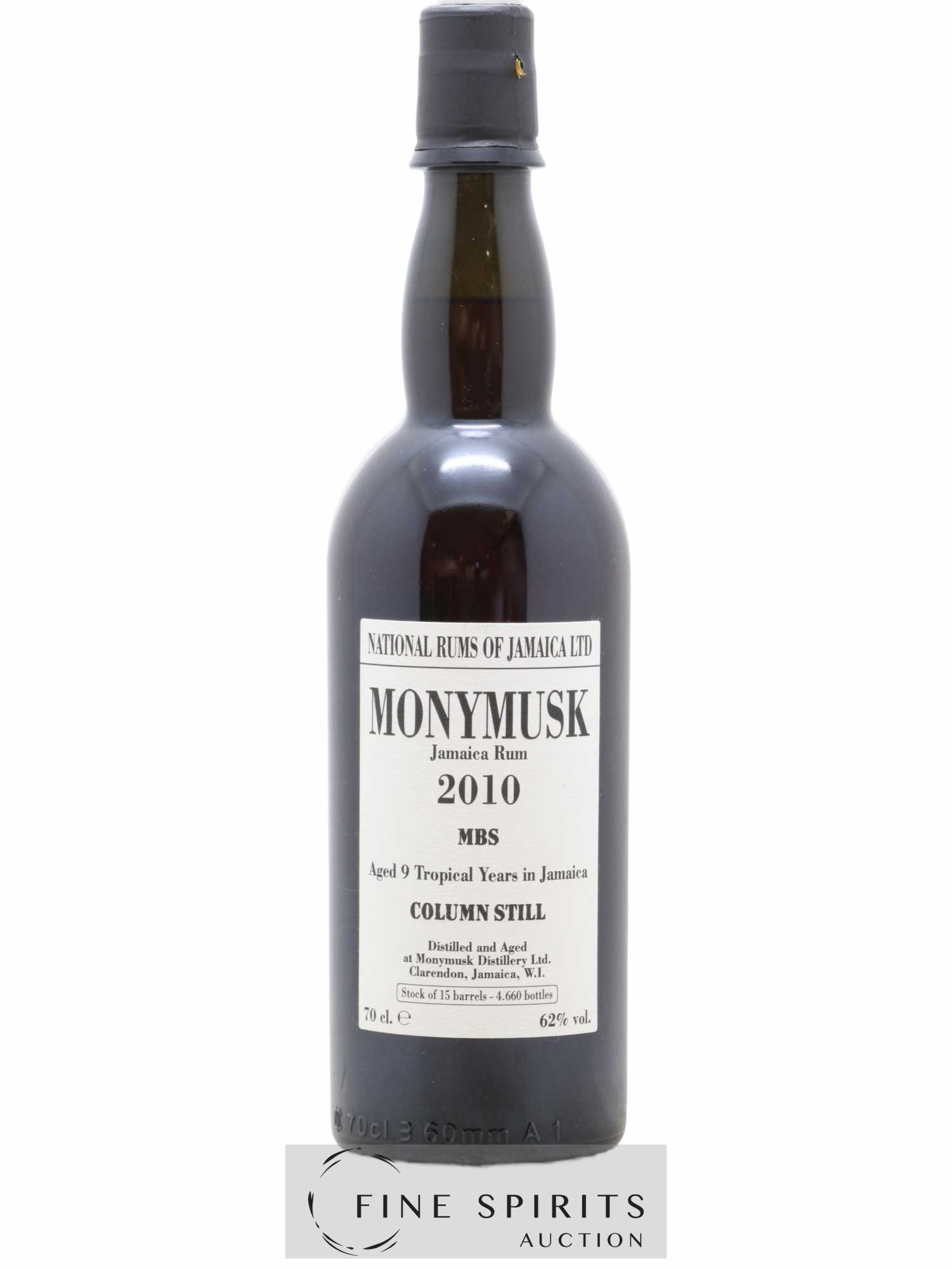Monymusk 9 years 2010 Velier Column Still Mark MBS - One of 4660 - bottled 2019 LM&V National Rums of Jamaica - Lot de 1 bouteille - 0