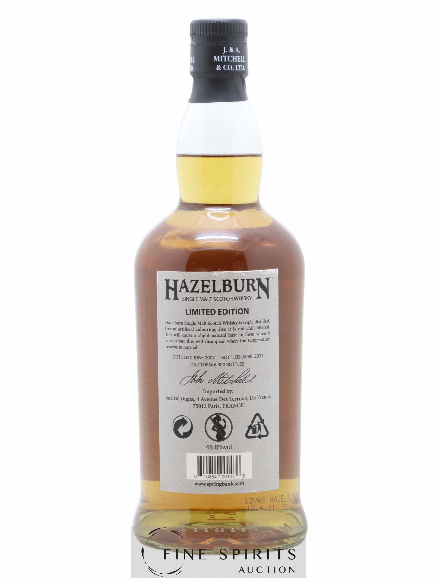 Hazelburn 13 years 2007 Of. One of 6300 - bottled 2021 Limited Edition - Lot de 1 bouteille - 2