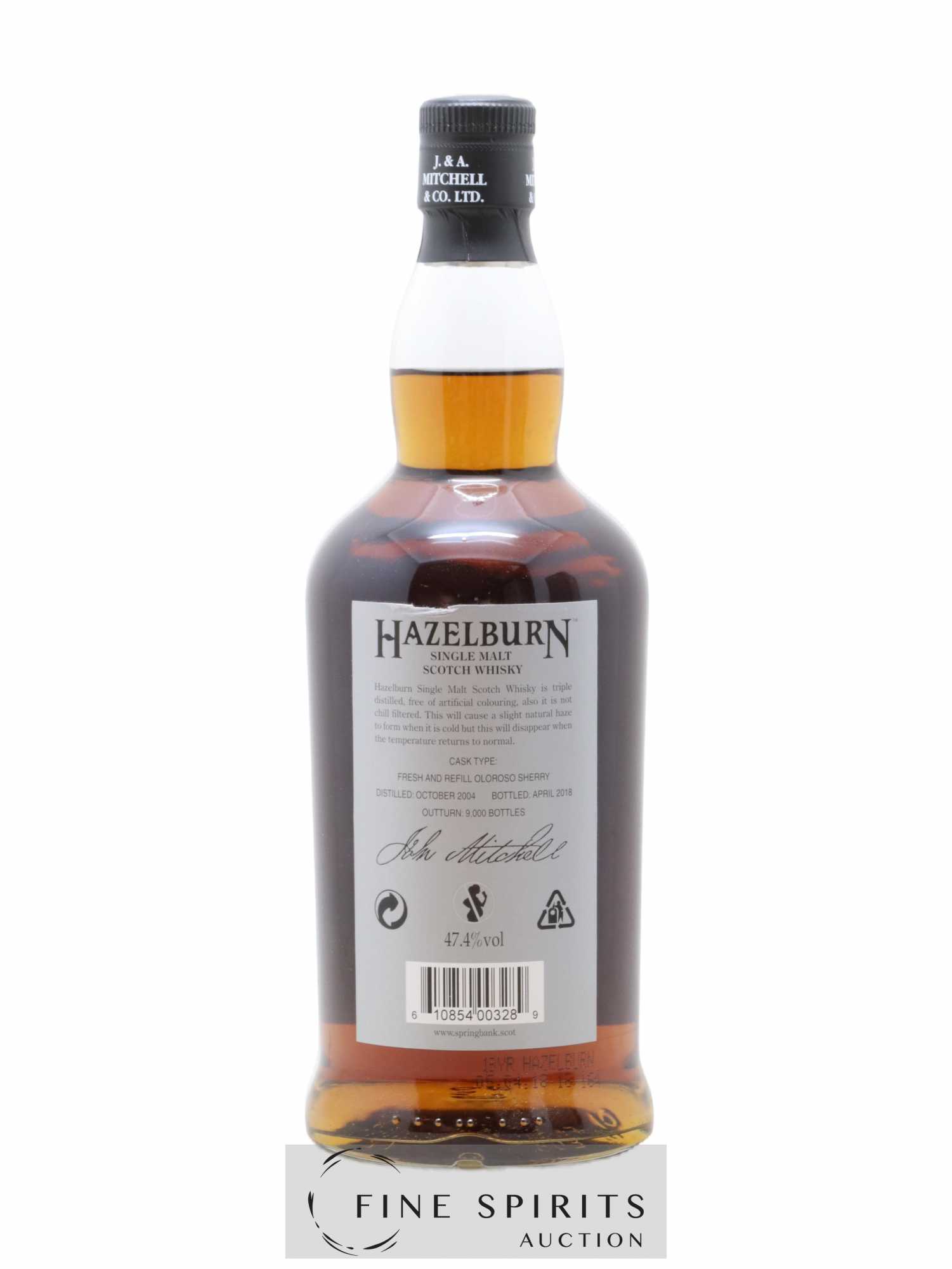 Hazelburn 13 years 2004 Of. Oloroso Cask Matured One of 9000 - bottled 2018 - Lot de 1 bouteille - 2