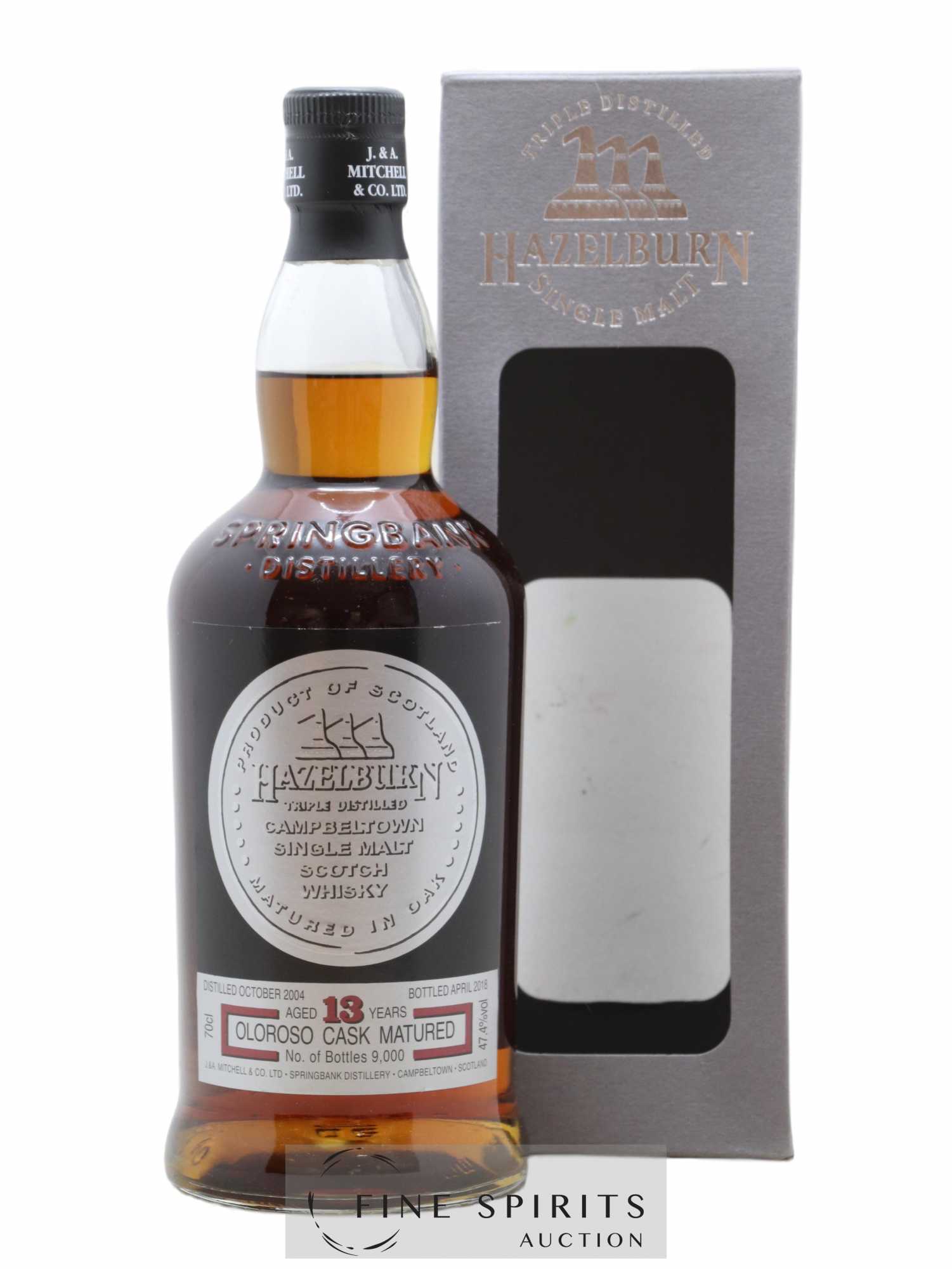 Hazelburn 13 years 2004 Of. Oloroso Cask Matured One of 9000 - bottled 2018 - Lot de 1 bouteille - 0