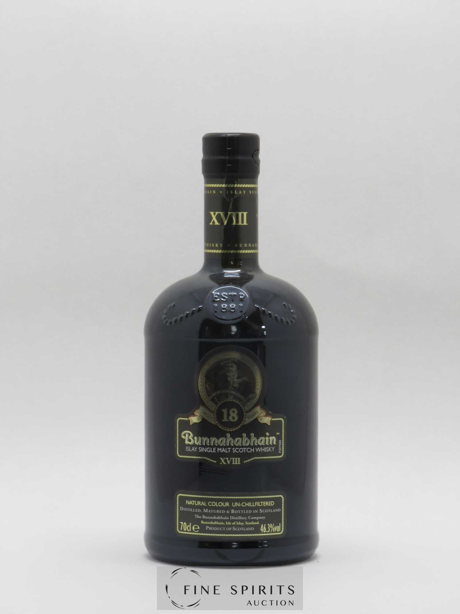 Bunnahabhain 18 years Of. Natural Colour Un-Chillfiltered - Lot de 1 bouteille - 0