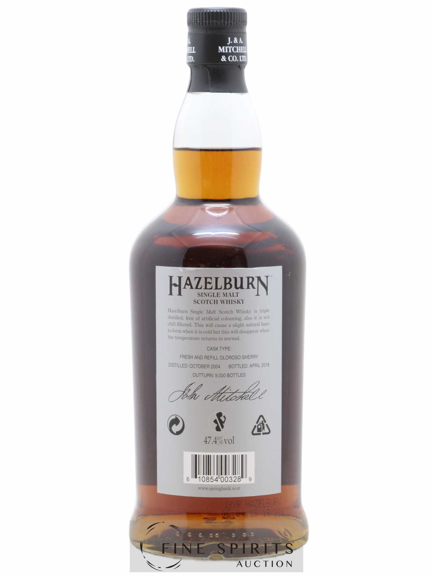 Hazelburn 13 years 2004 Of. Oloroso Cask Matured One of 9000 - bottled 2018 - Lot de 1 bouteille - 2