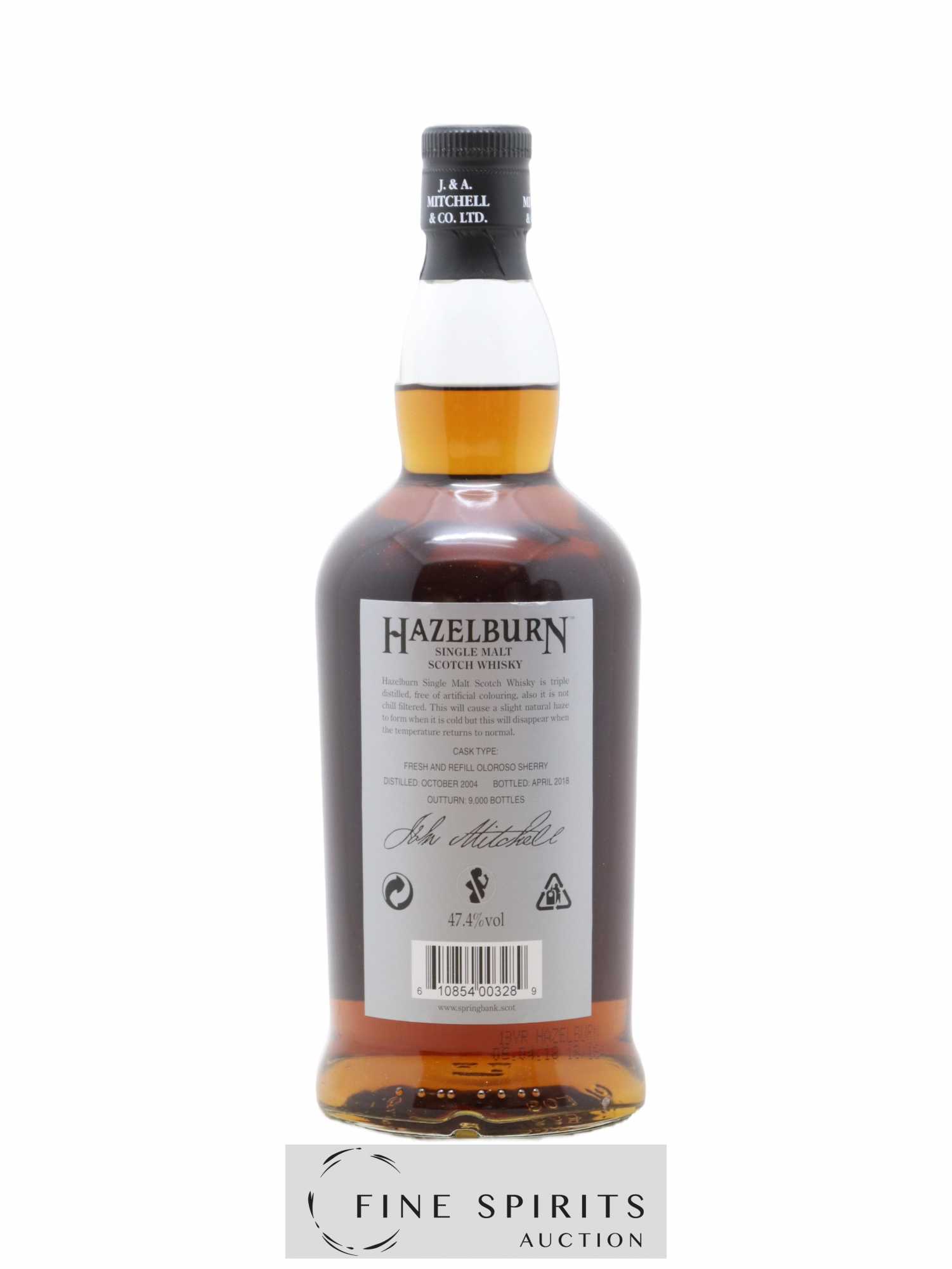 Hazelburn 13 years 2004 Of. Oloroso Cask Matured One of 9000 - bottled 2018 - Lot of 1 bottle - 2