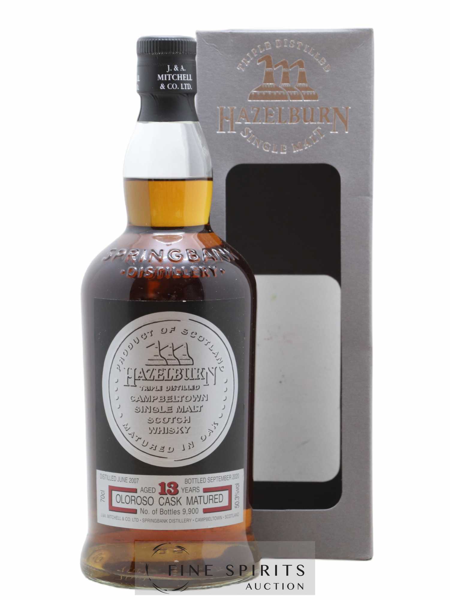 Hazelburn 13 years 2007 Of. Oloroso Cask Matured One of 9900 - bottled 2020 - Lot de 1 bouteille - 0