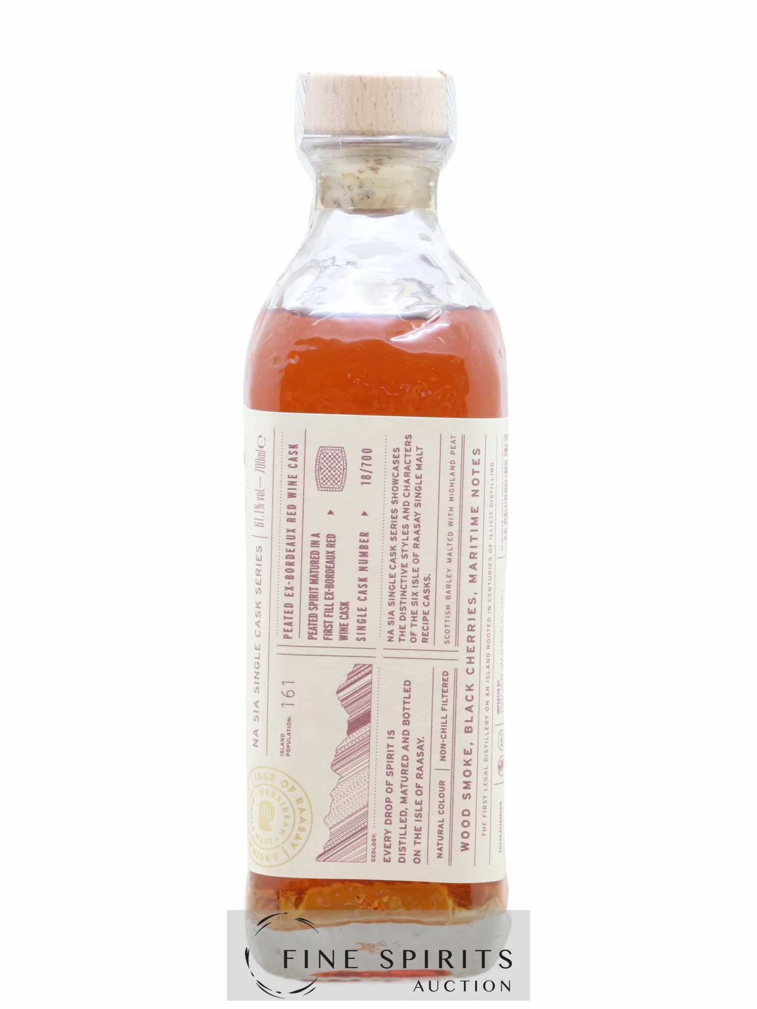Isle of Raasay Of. Peated Ex-Bordeaux Red Wine Cask n°18-700 Na Sia Single Cask Series - Lot de 1 bouteille - 2