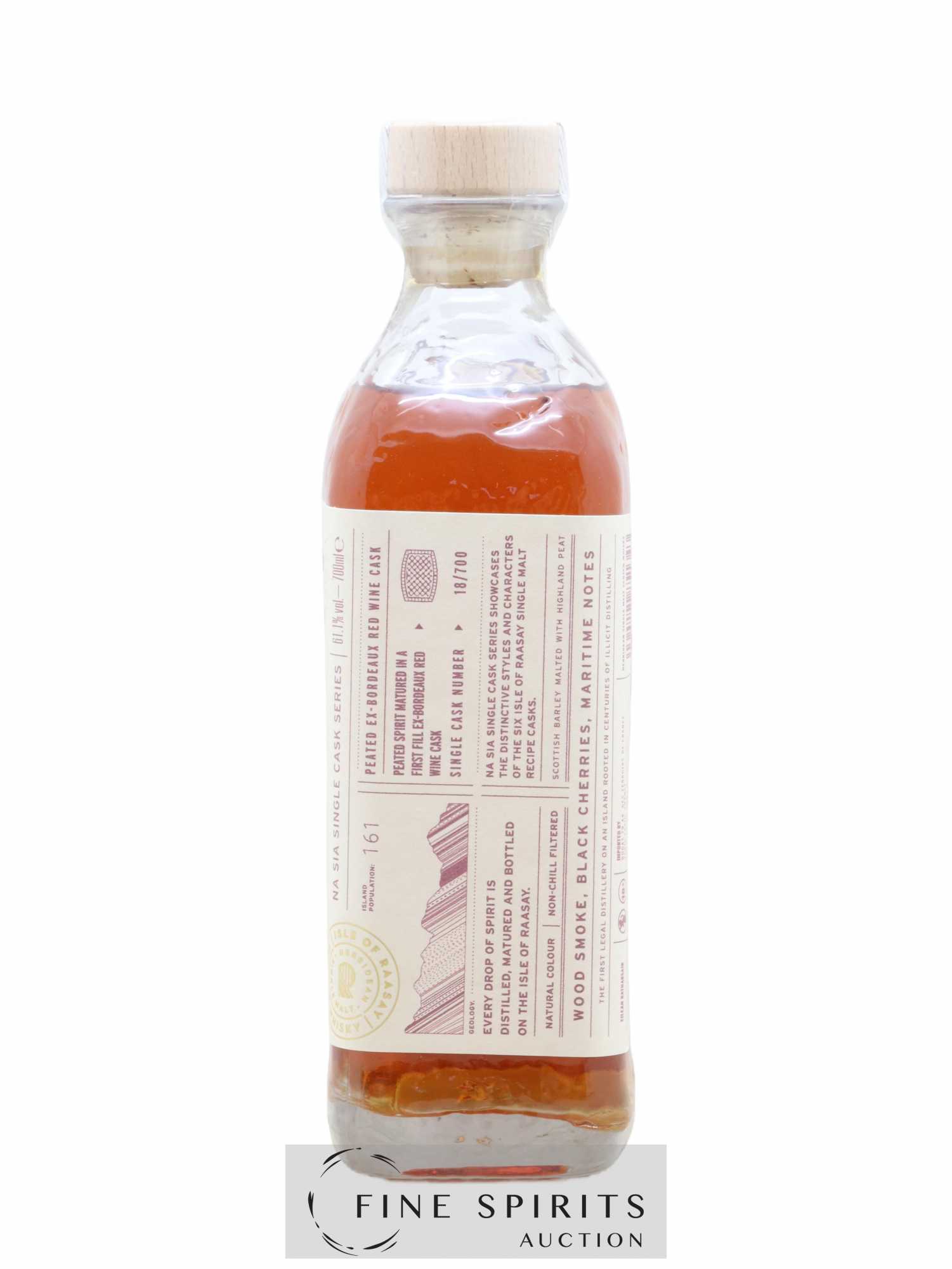 Isle of Raasay Of. Peated Ex-Bordeaux Red Wine Cask n°18-700 Na Sia Single Cask Series - Lot of 1 bottle - 2
