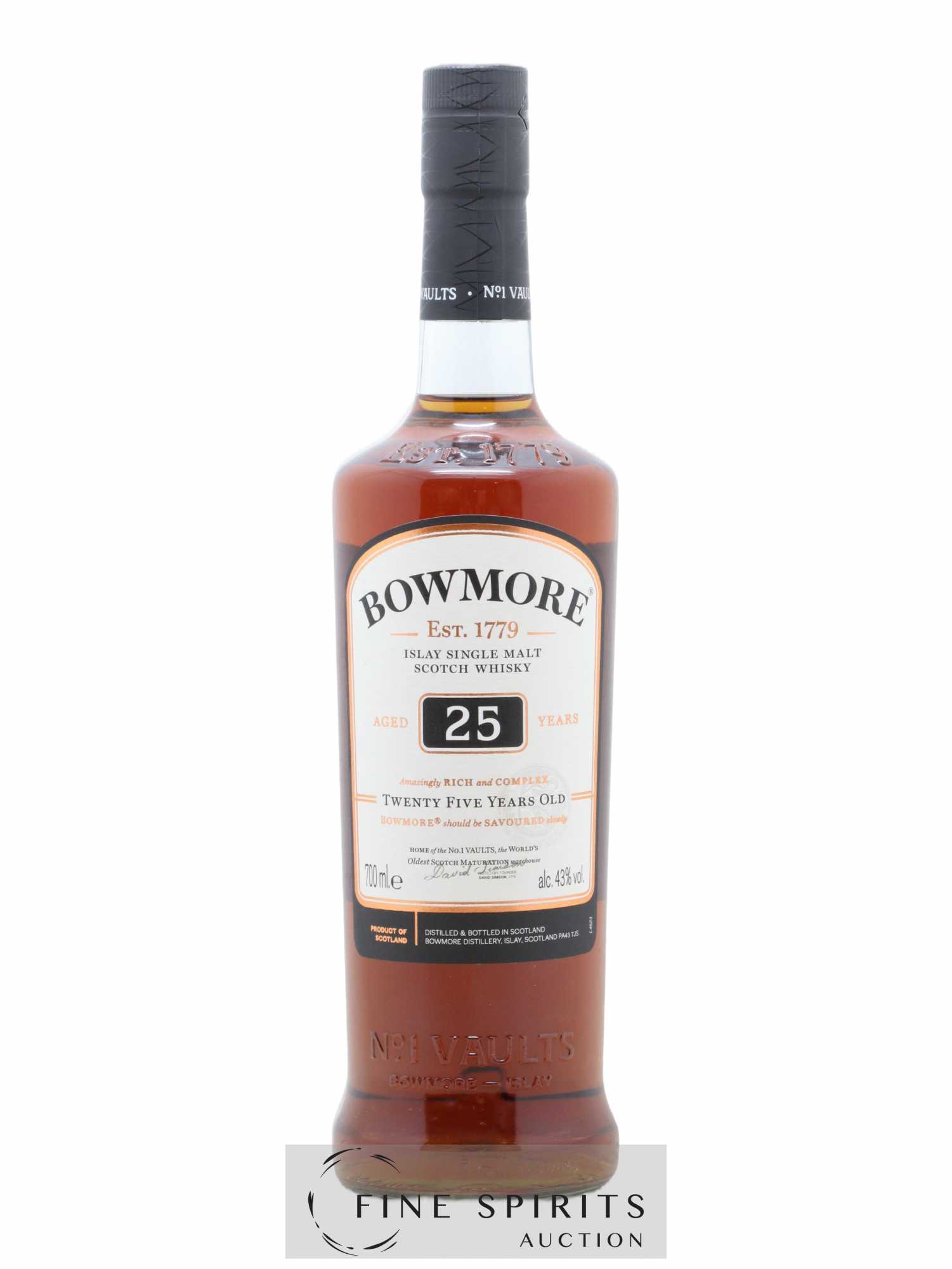 Bowmore 25 years Of. - Lot de 1 bouteille - 1