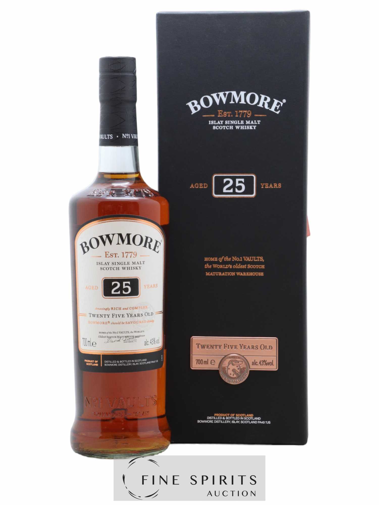 Bowmore 25 years Of. - Lot de 1 bouteille - 0
