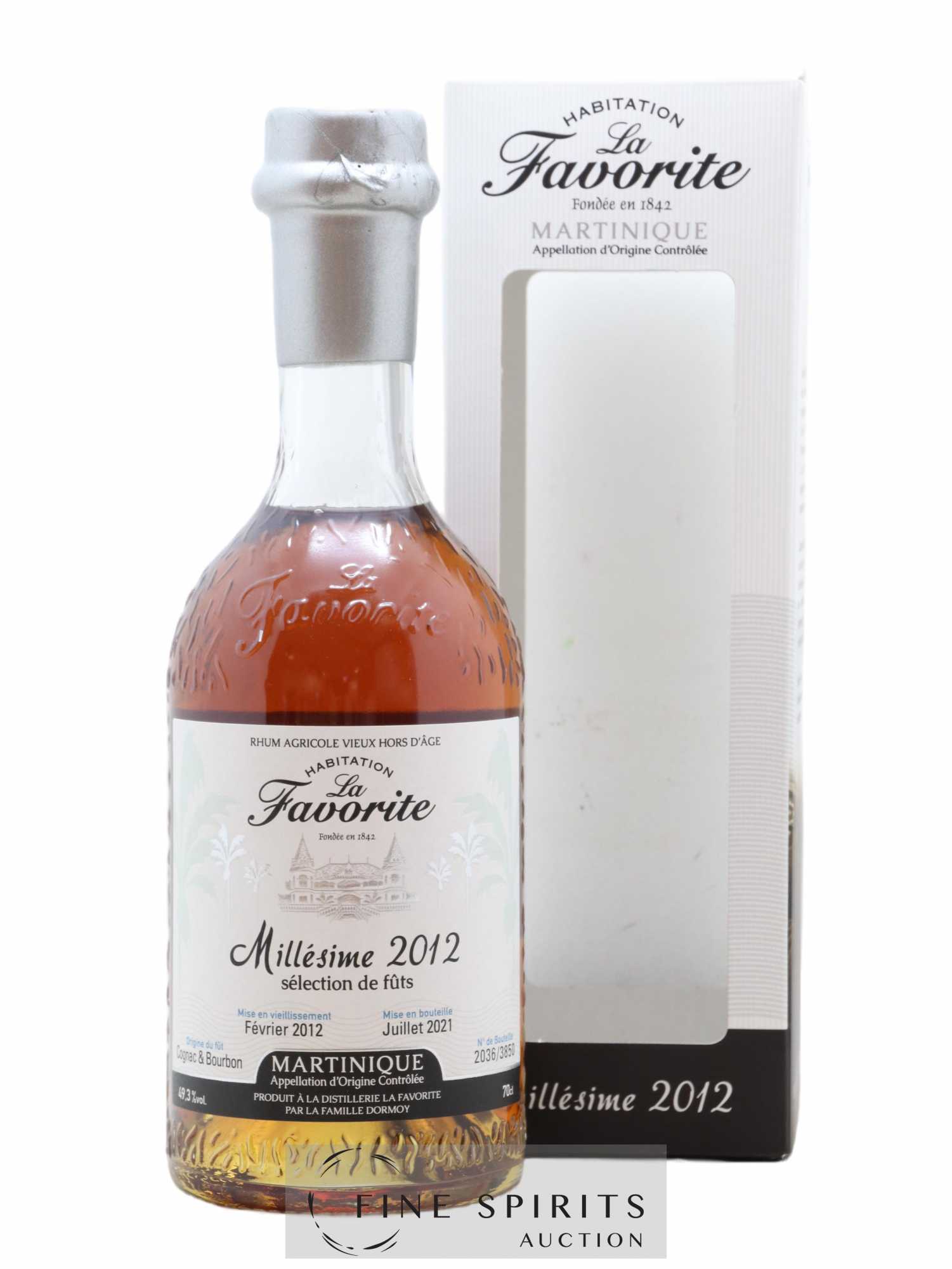 La Favorite 2012 Of. Sélection de Fûts Cognac & Bourbon - One of 3850 - bottled 2021 - Lot de 1 bouteille - 0