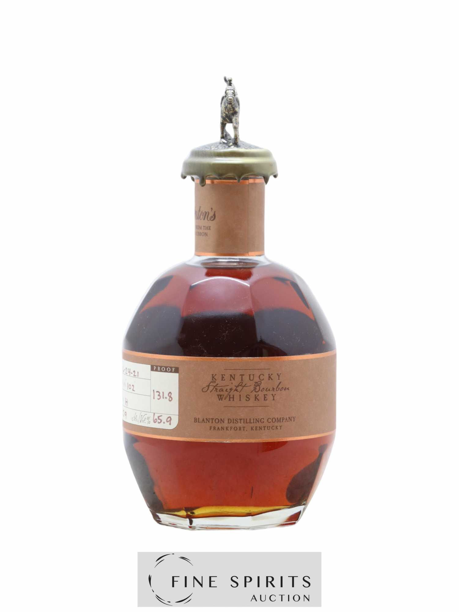 Blanton's Of. Single Barrel n°102 - Warehouse H - bottled 2021 - Lot de 1 bouteille - 2