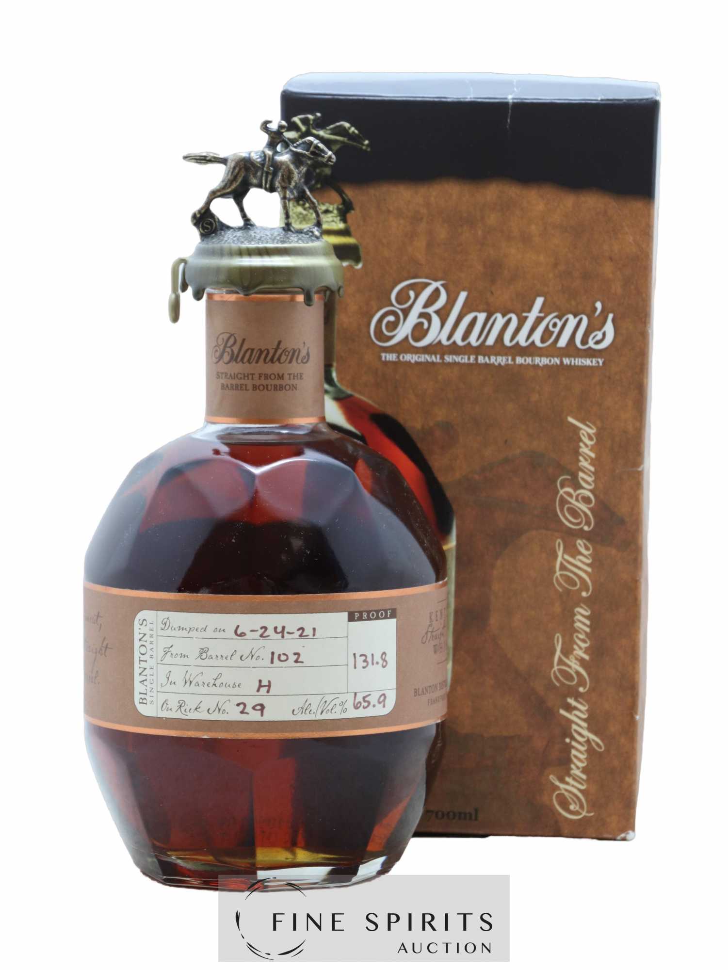 Blanton's Of. Single Barrel n°102 - Warehouse H - bottled 2021 - Lot de 1 bouteille - 0