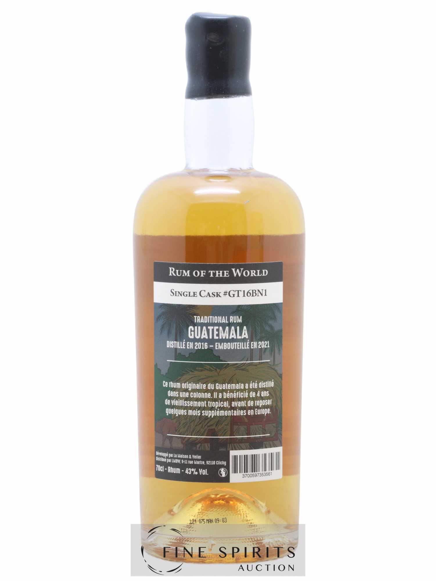 Rum Of The World 2016 Of. Guatemala Single Cask n°GT16BN1 - bottled 2021 LMDW - Posten von 1 Flasche - 2