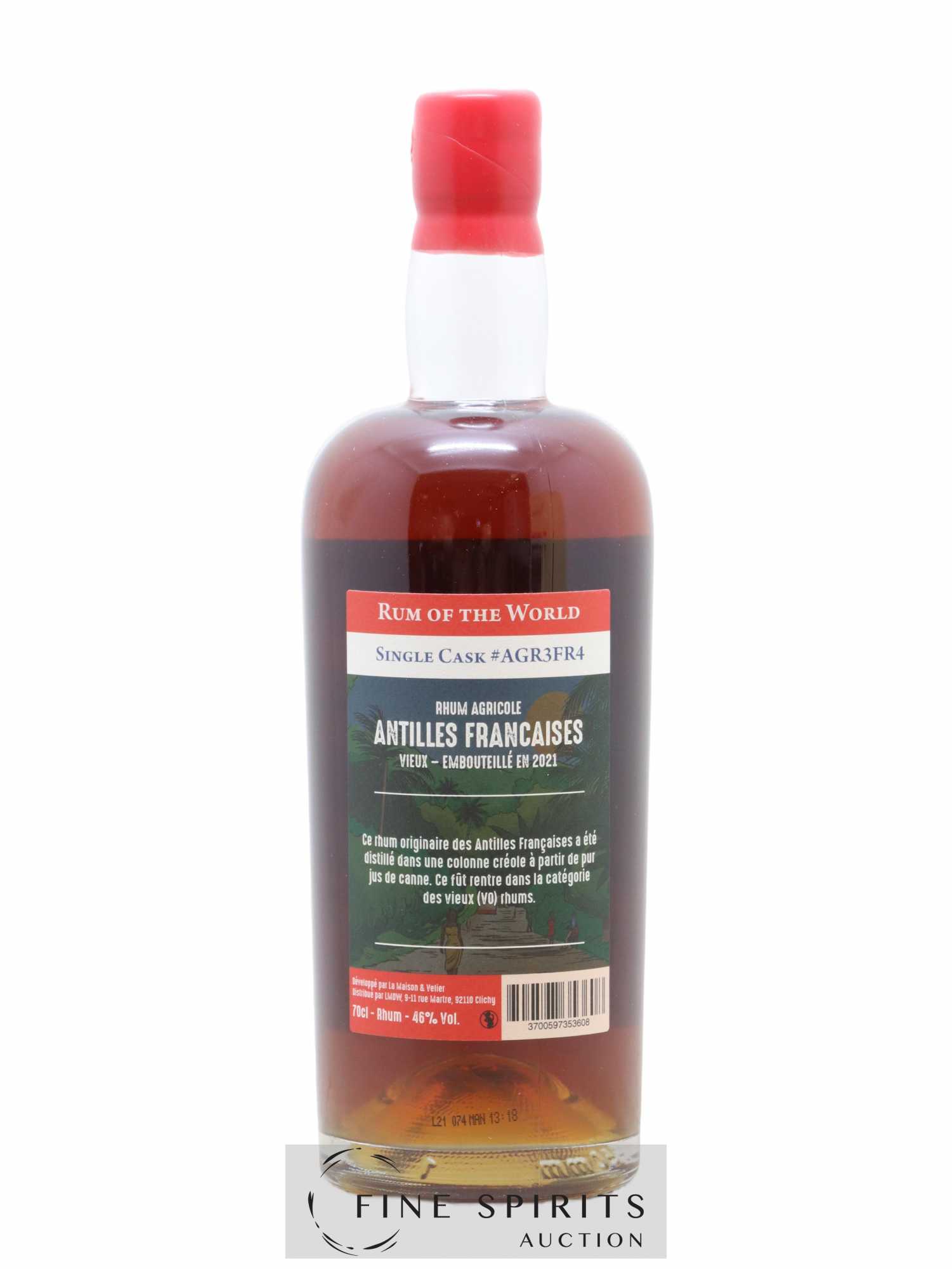 Rum Of The World Of. Antilles Françaises Single Cask n°AGR3FR4 - bottled 2021 LMDW - Lot de 1 bouteille - 2