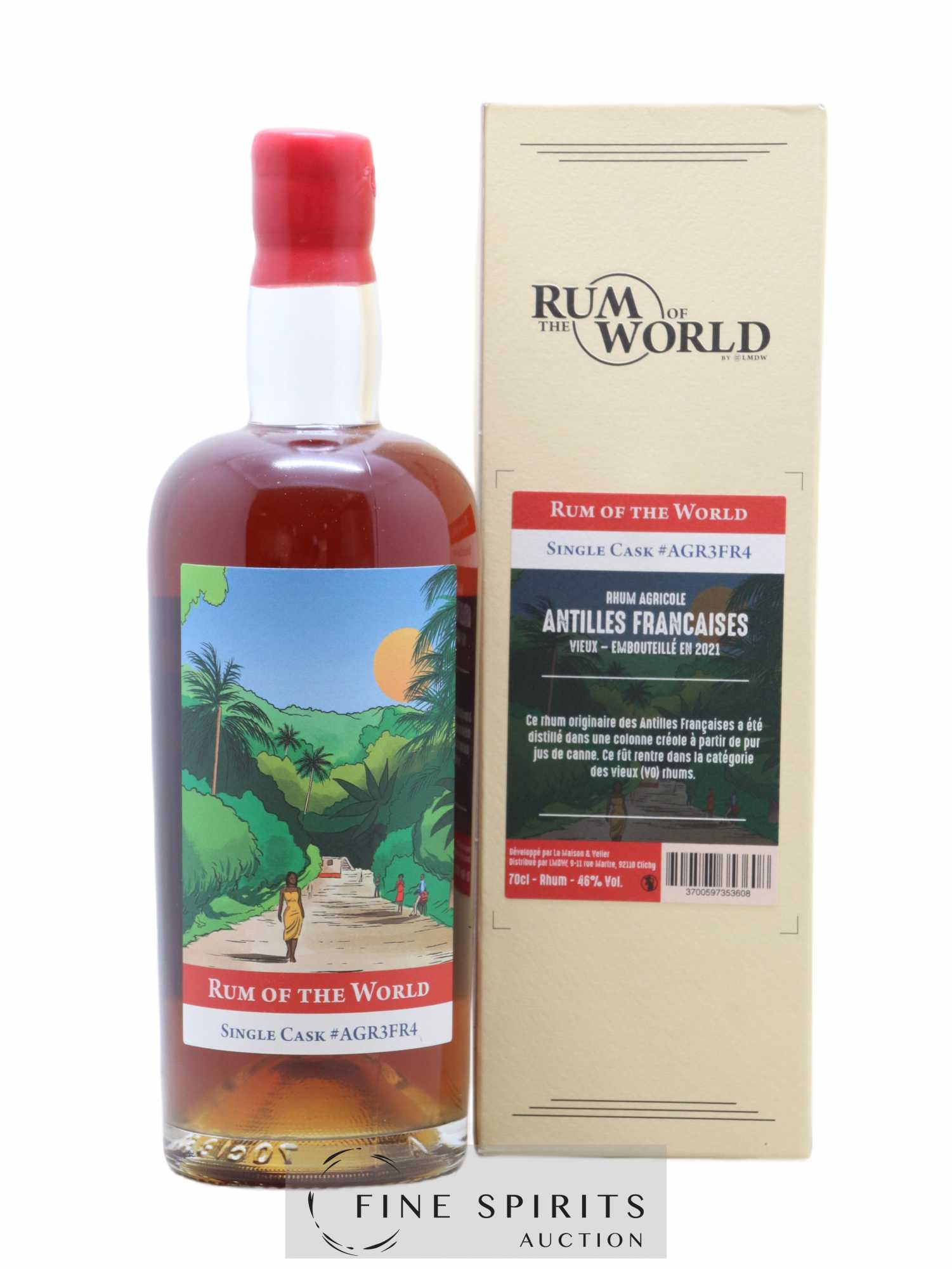 Rum Of The World Of. Antilles Françaises Single Cask n°AGR3FR4 - bottled 2021 LMDW - Lot de 1 bouteille - 0