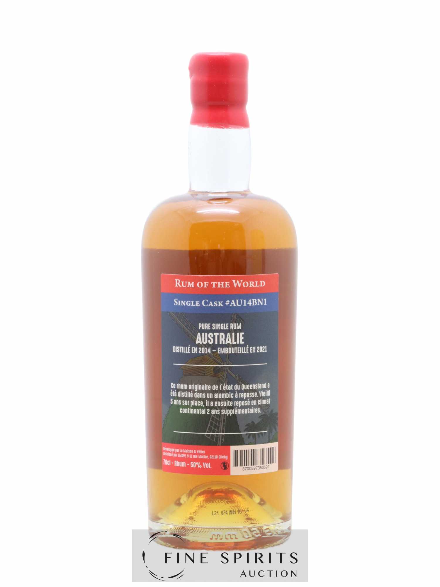 Rum Of The World 2014 Of. Australie Single Cask n°AU14BN1 - bottled 2021 LMDW - Lot de 1 bouteille - 2