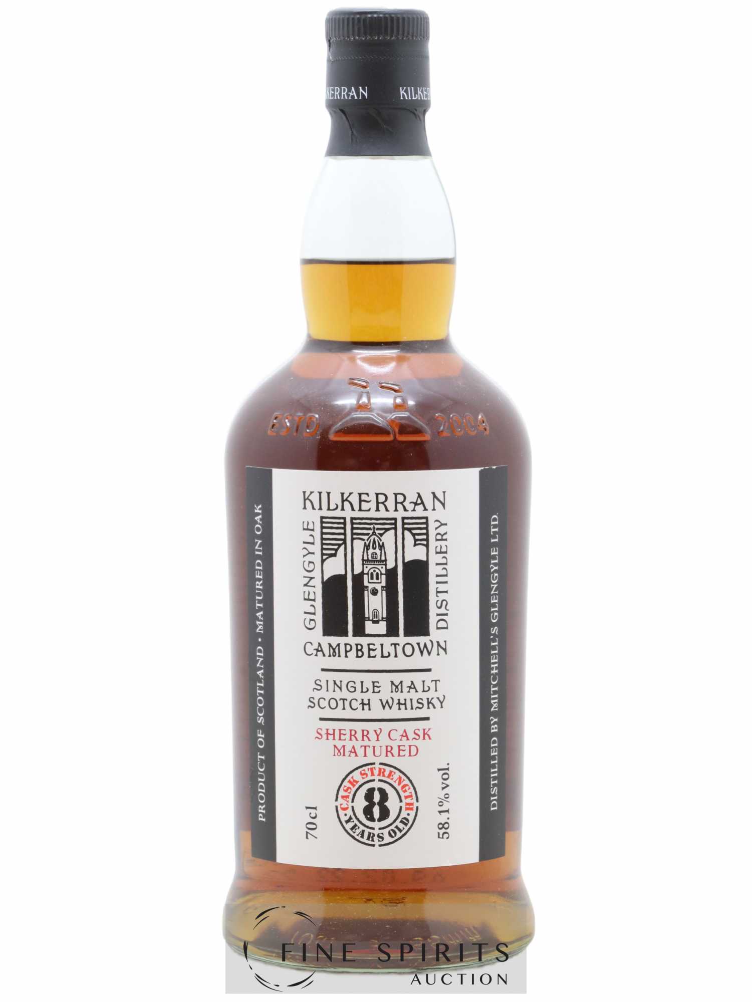 Kilkerran 8 years Of. Sherry Cask Matured Cask Strength - Lot de 1 bouteille - 0