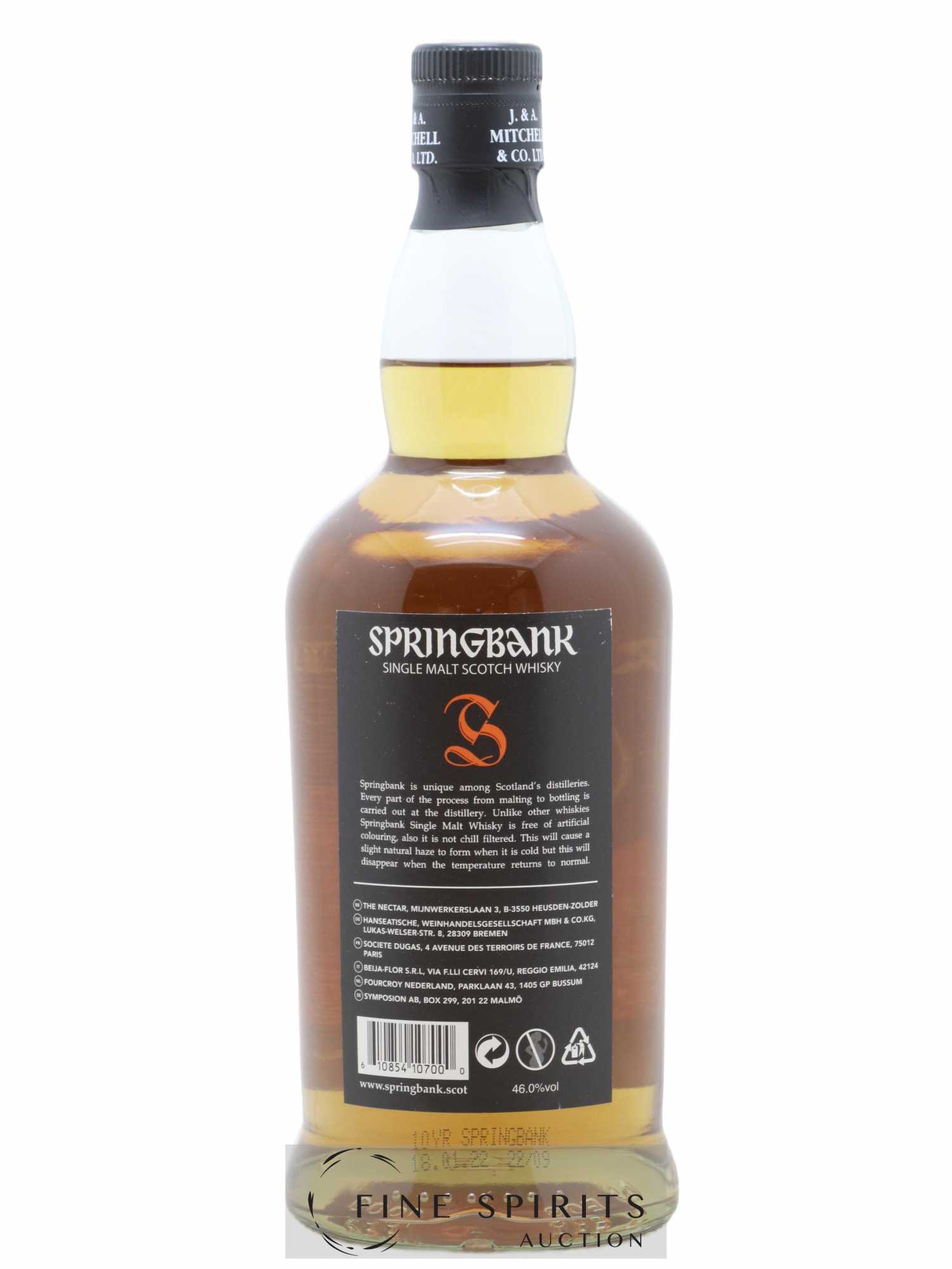 Springbank 10 years Of. Orange Label - Posten von 1 Flasche - 1