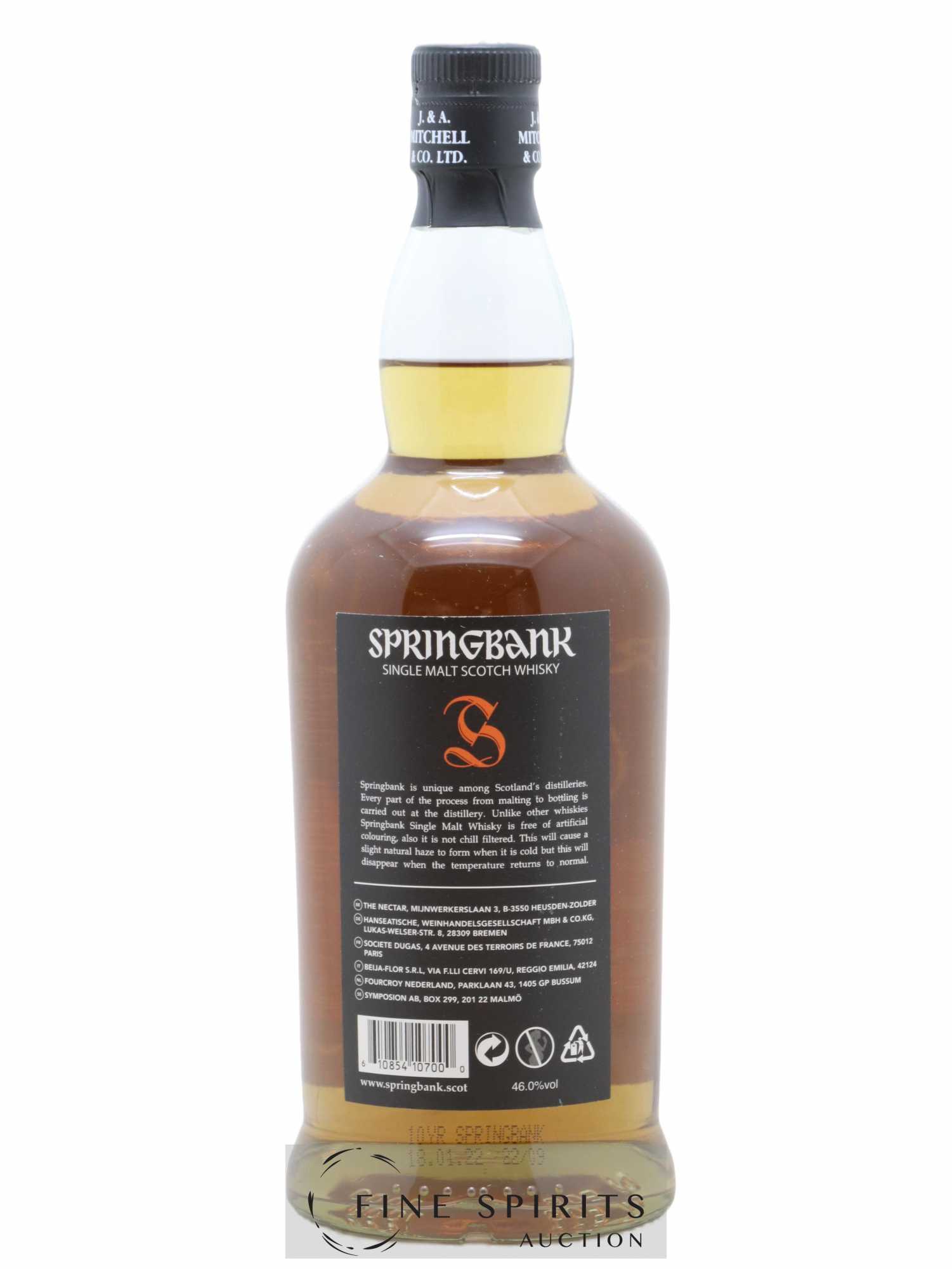 Springbank 10 years Of. Orange Label - Posten von 1 Flasche - 1