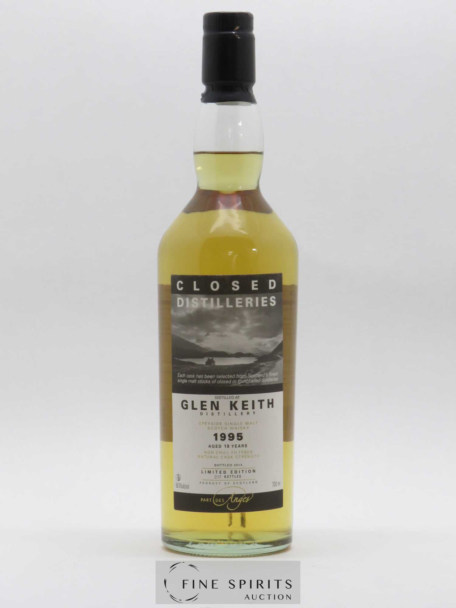 Glen Keith 18 years 1995 Of. Closed Distilleries One of 217 bottles - bottled 2013 Part des Anges Limited Edition - Lot de 1 bouteille - 0