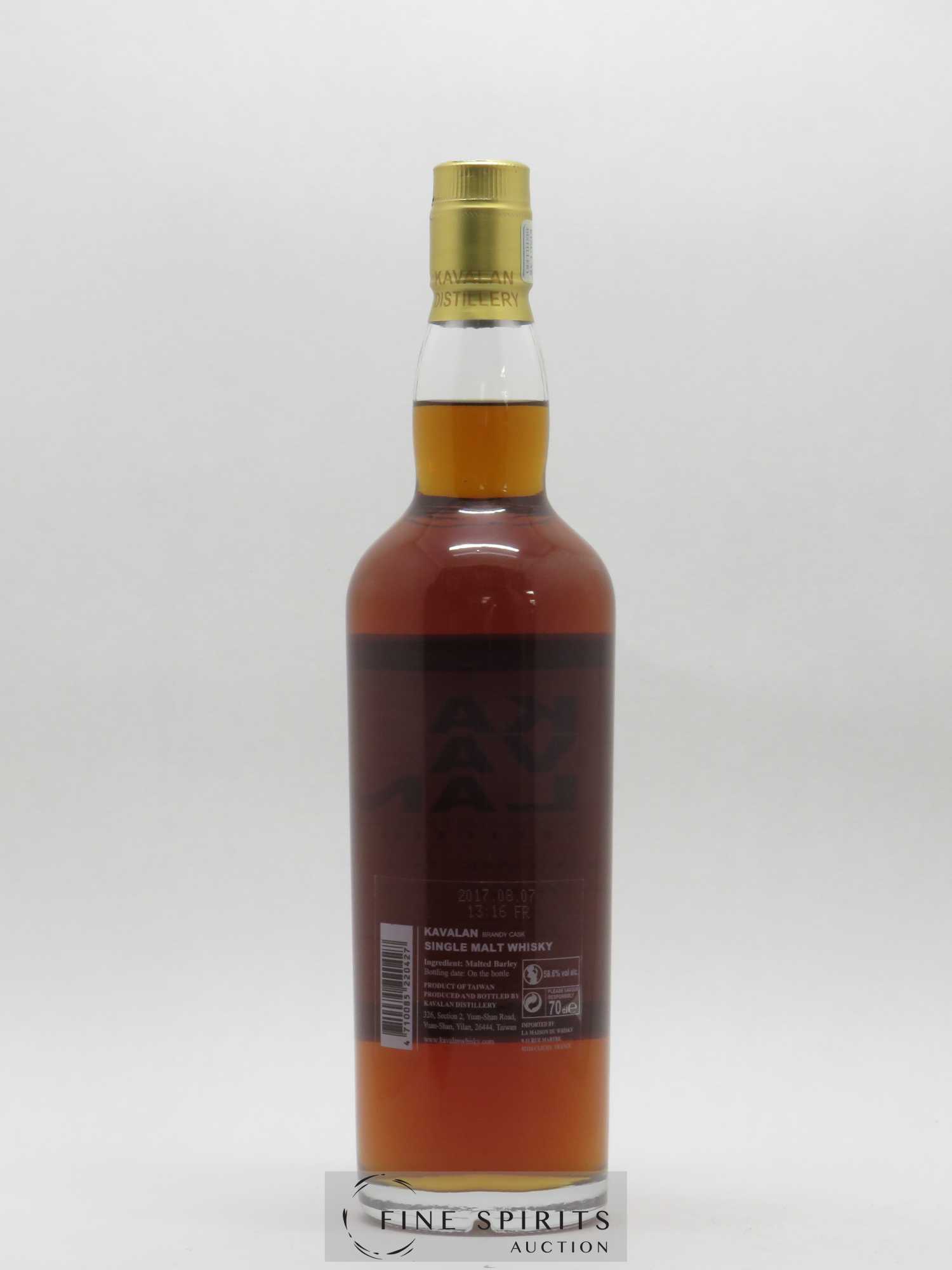 Kavalan Of. Brandy Cask Cask n°A090620014 - One of 152 bottles - bottled 2017 Cask Strength N°072 - Posten von 1 Flasche - 2