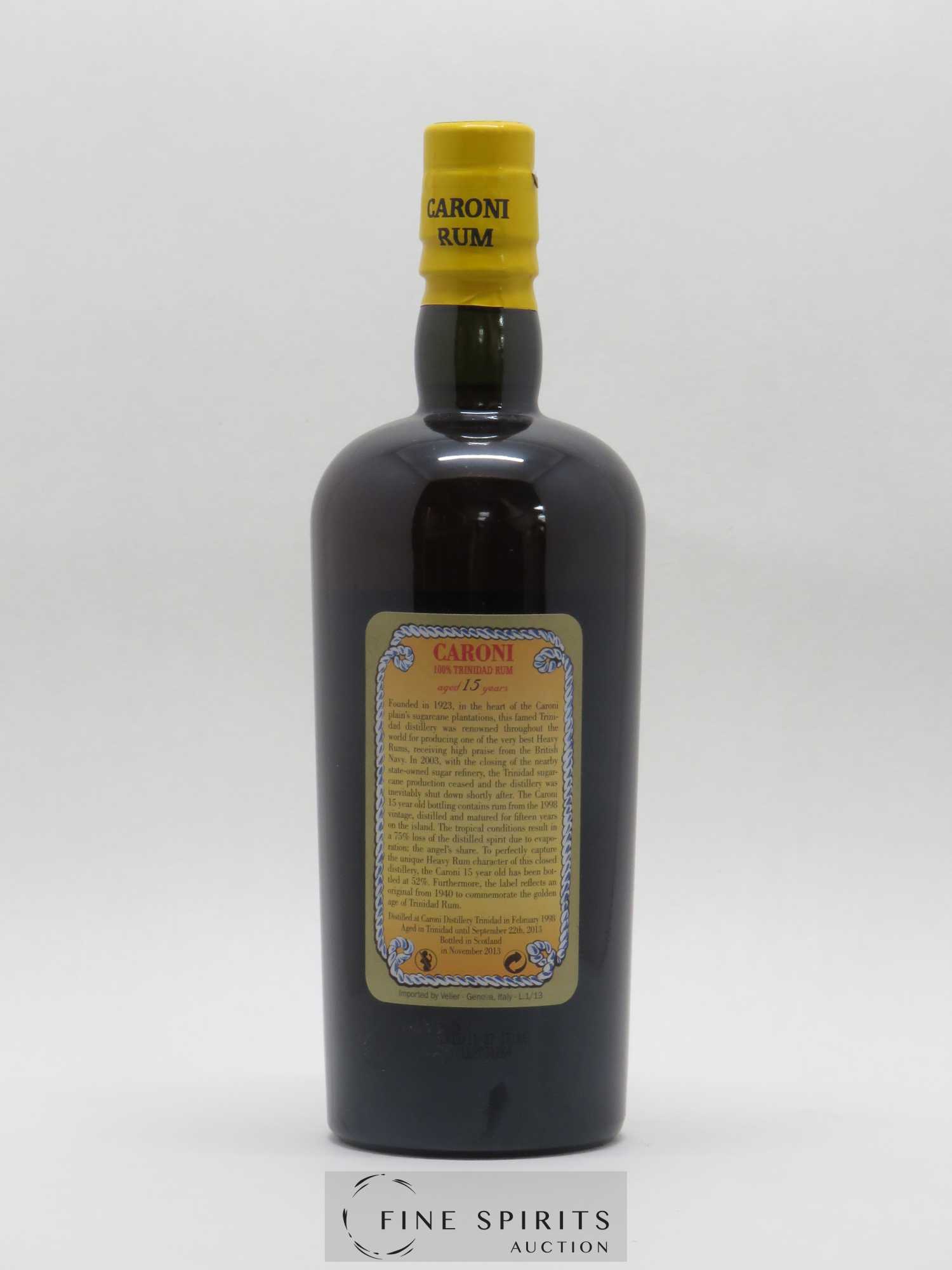 Caroni 15 years 1998 Velier 104° Proof bottled 2013 Extra Strong - Lot de 1 bouteille - 1